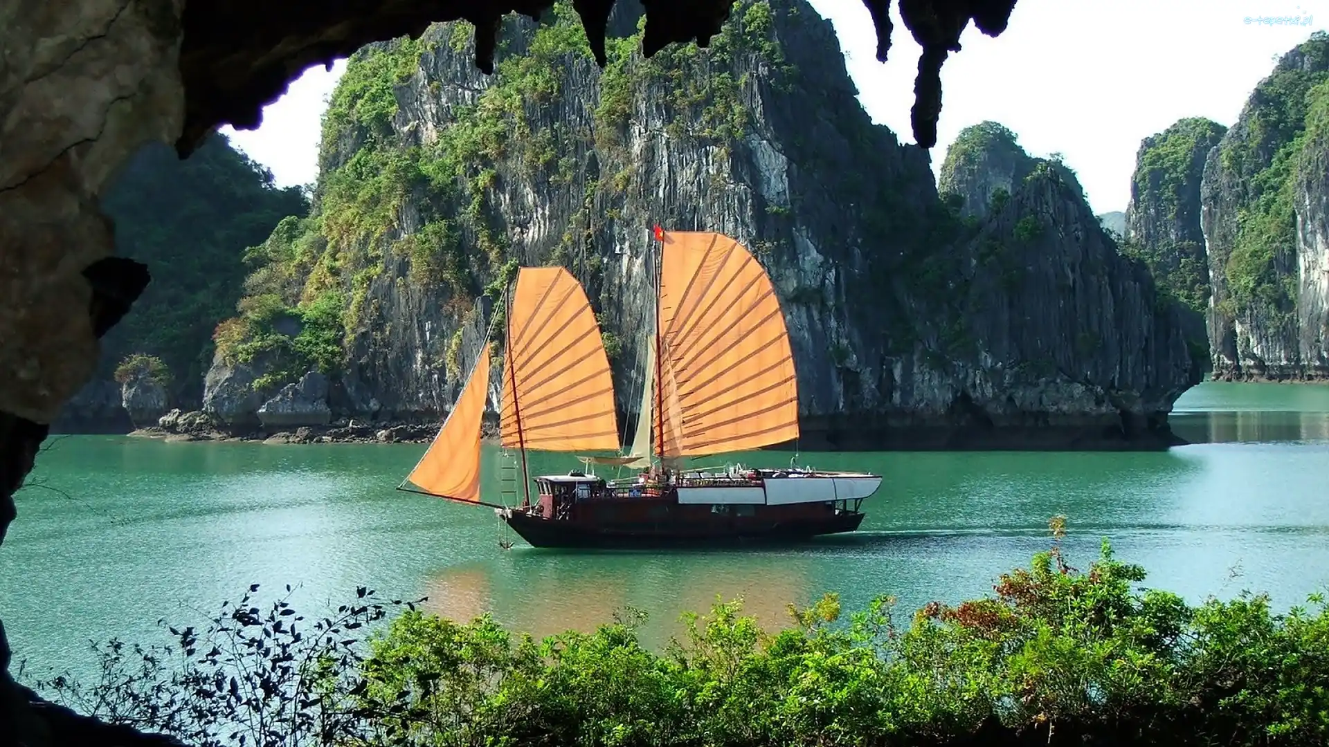 Zatoka, Wietnam, Ha Long, Dżonka