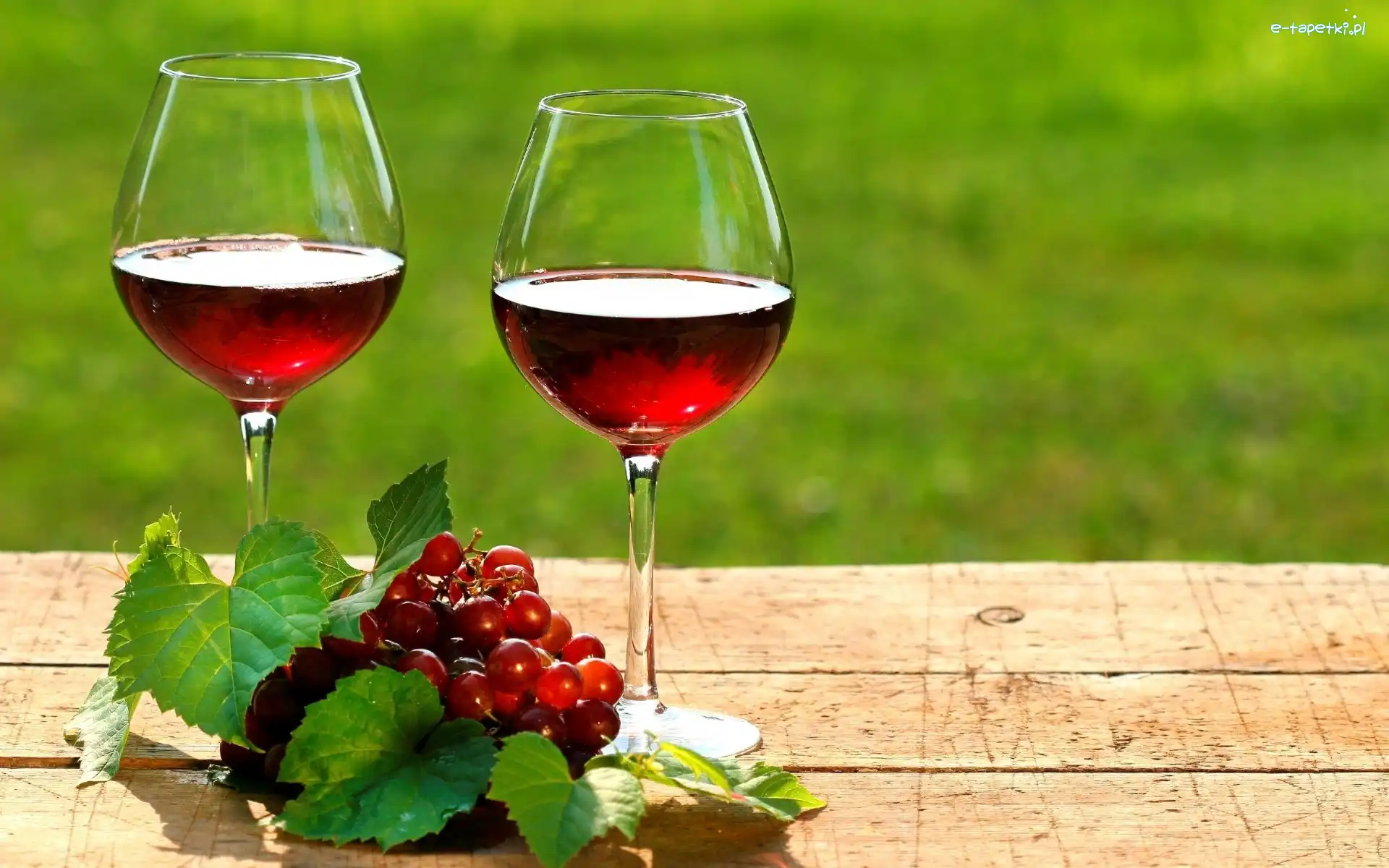 Winogrona, Wino, Kieliszki