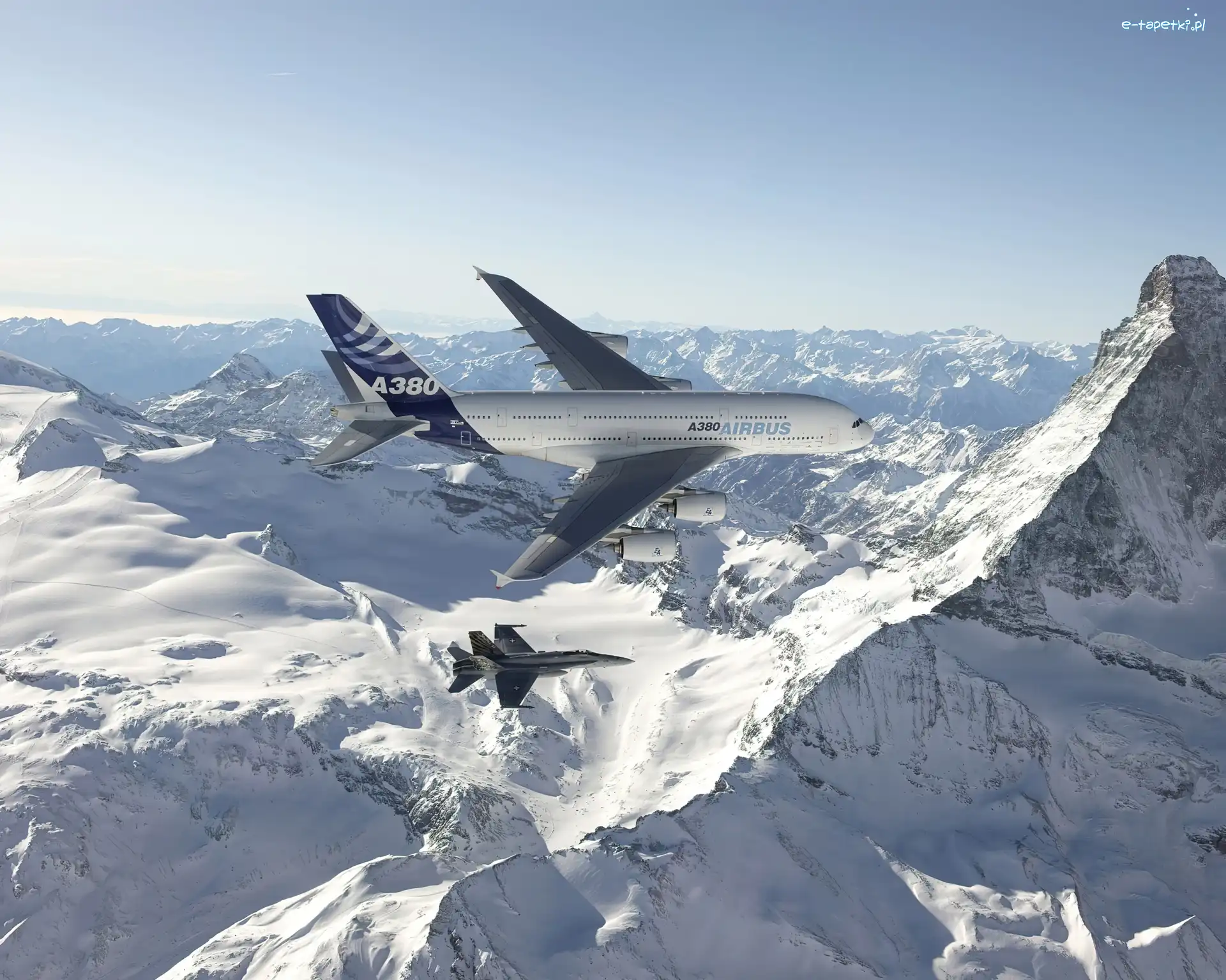 Góry, Zima, Airbus A380