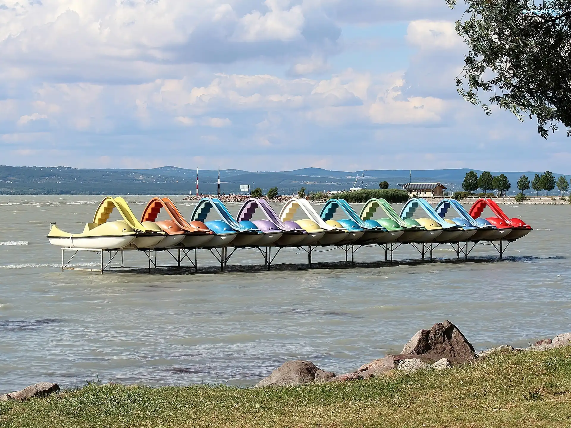 Zjeżdżalnie, Delfinki, Kolorowe, Jezioro