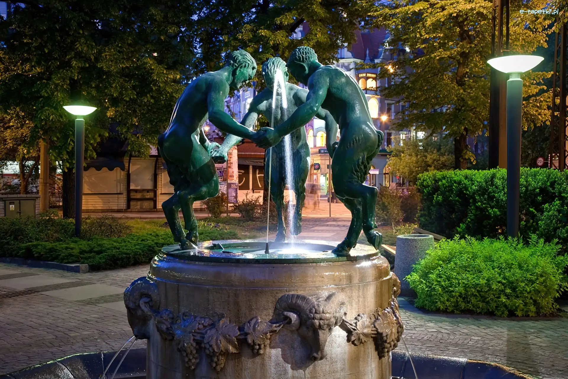 Diabełki, Gliwice, Lampy, Fontanna