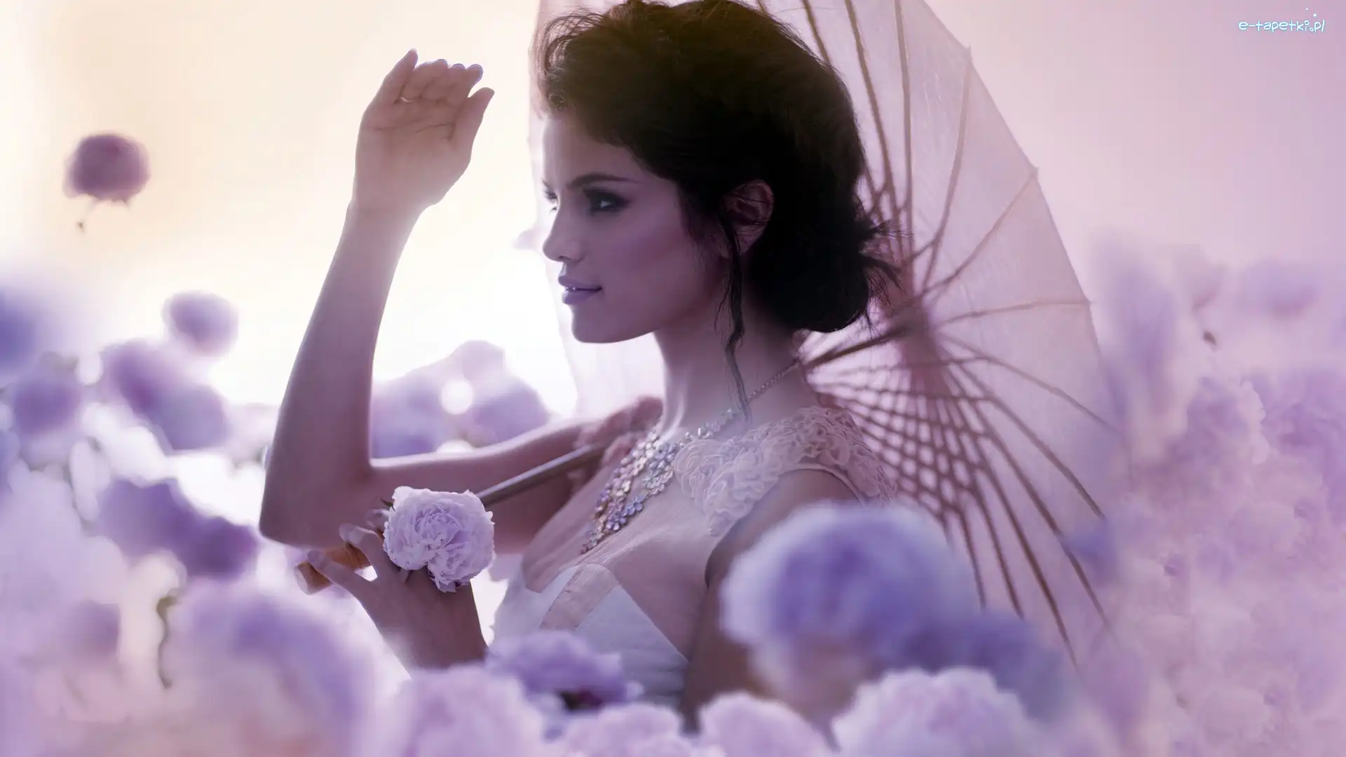 Parasolka, Różowa, Selena Gomez