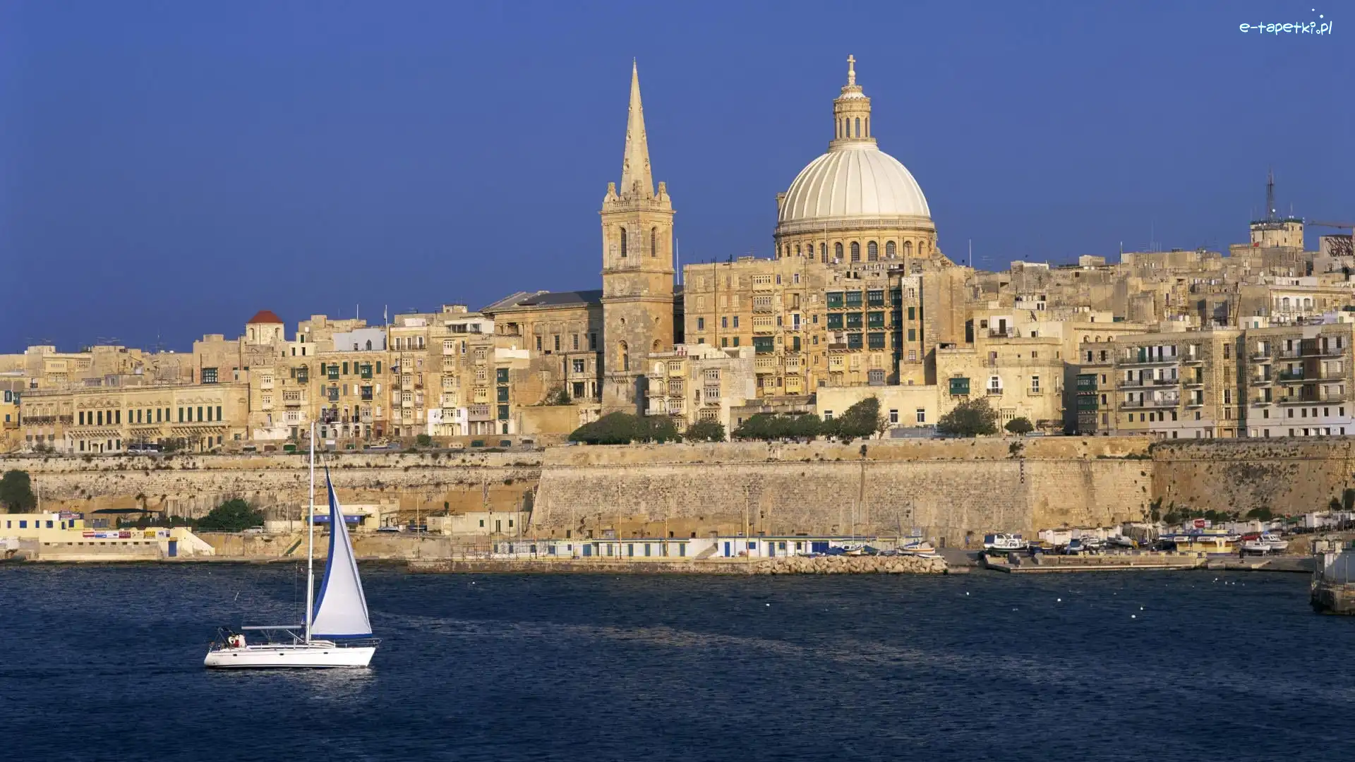 Zabudowa, Malta, Żaglówka, Wybrzeże