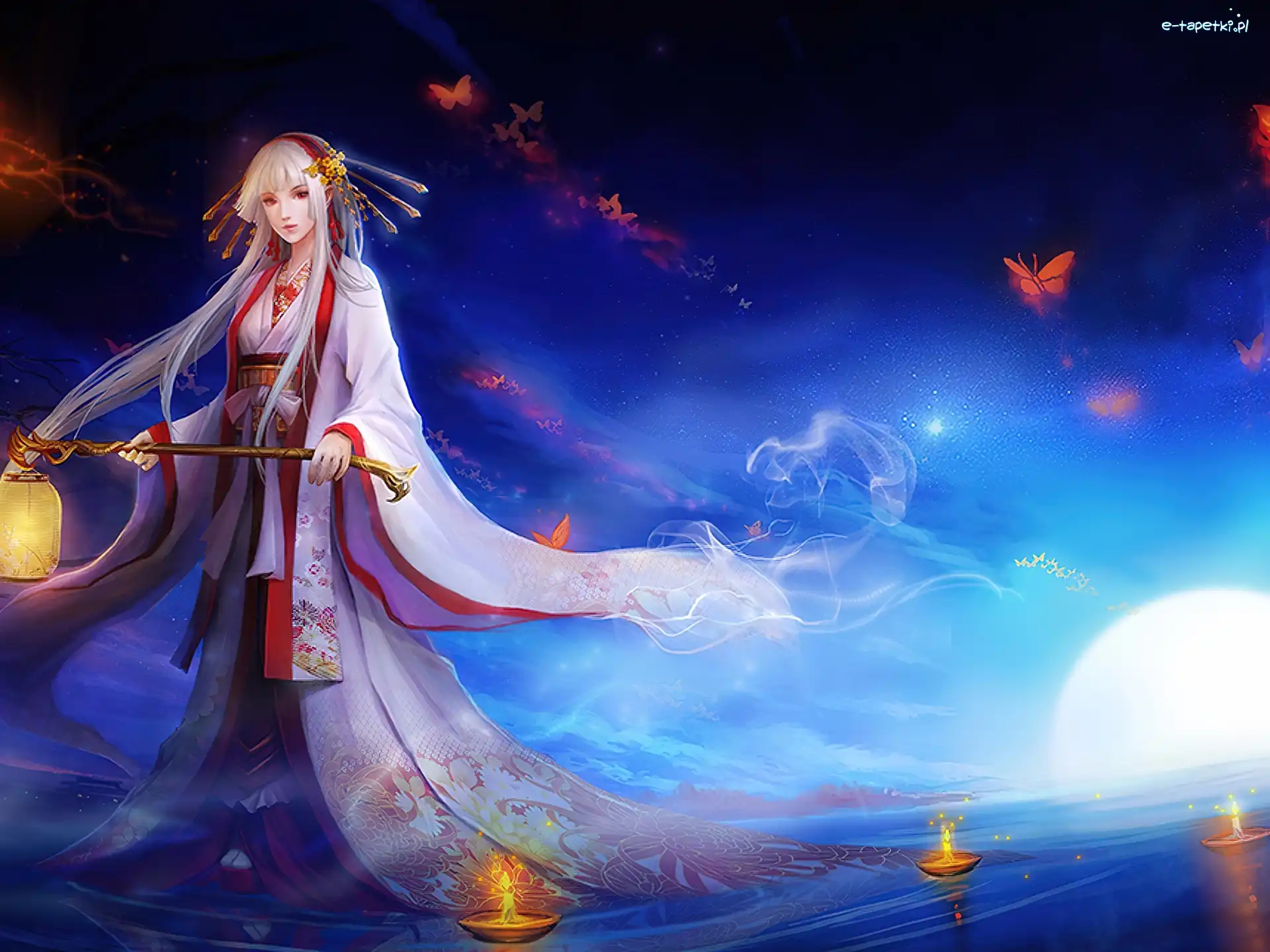Motyle, Kimono, Kobieta