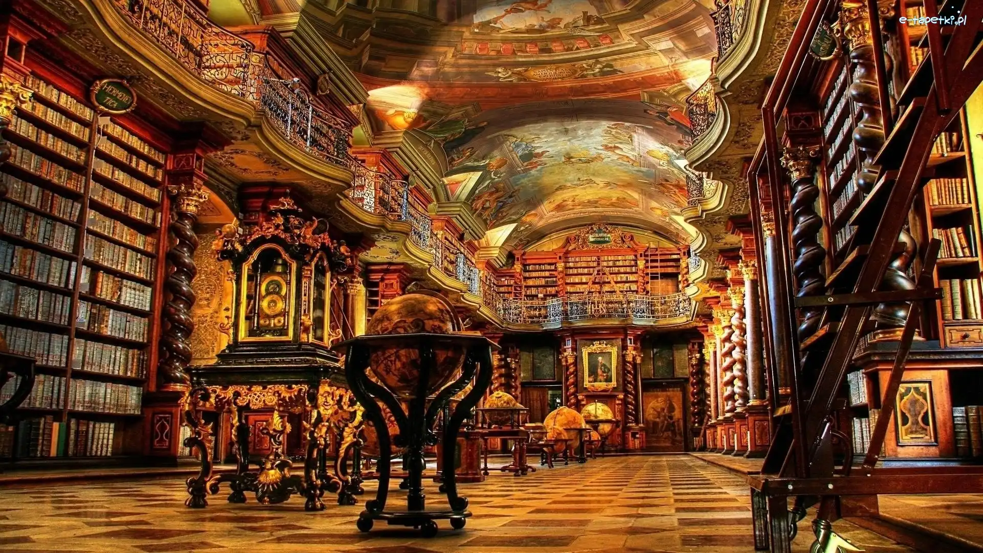 Biblioteka, Czechy, Praga, Clementinum