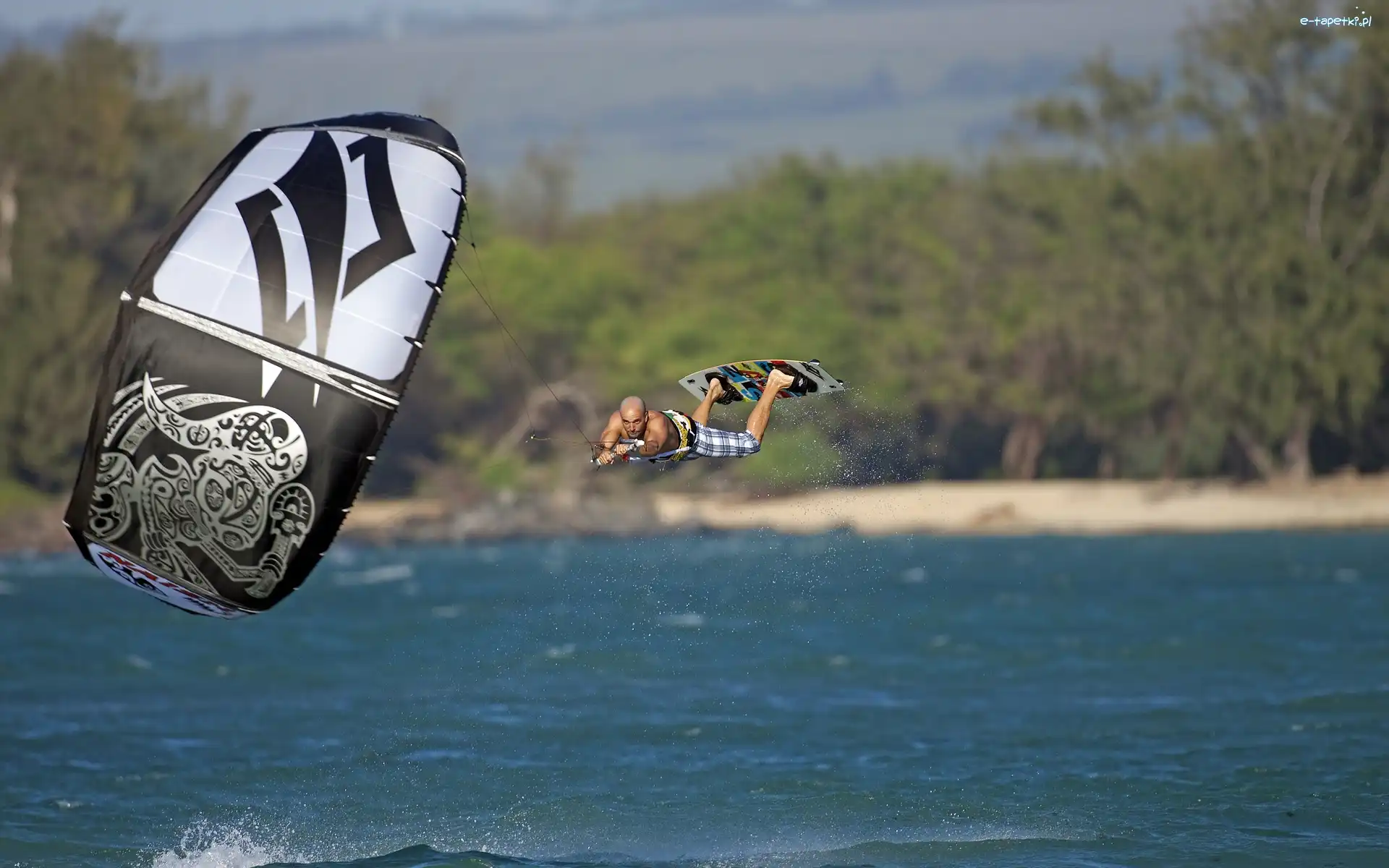 Deska, Latawiec, Kitesurfer