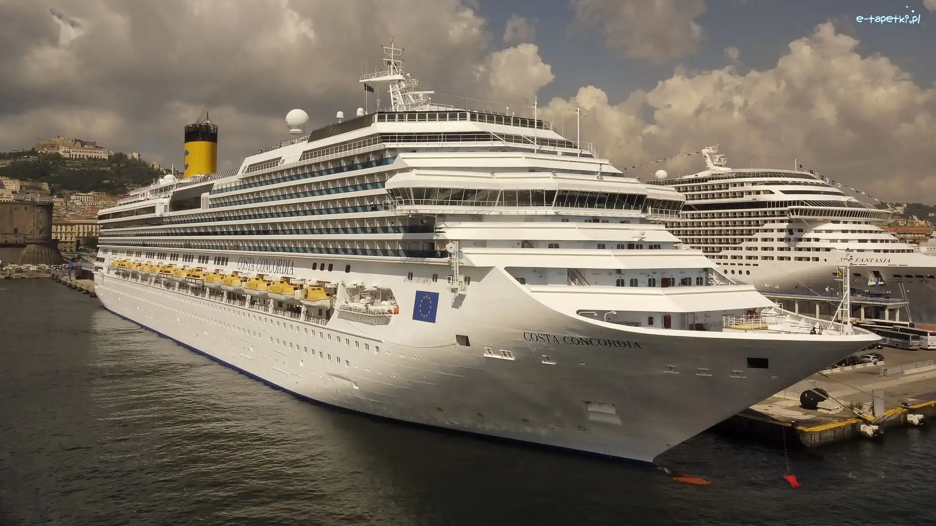Costa Concordia, Pasażerski, Statek, Port