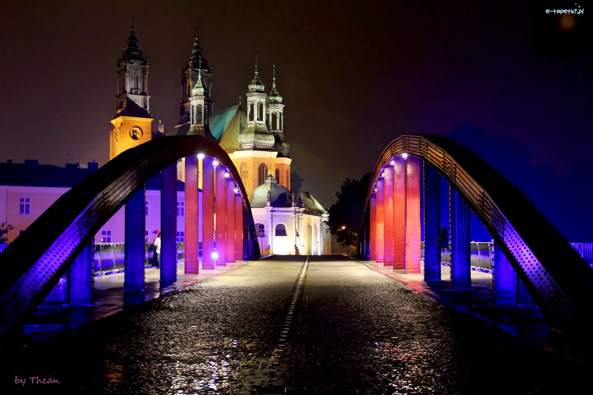 Most Jordana, Poznań, Noc, Katedra Poznańska