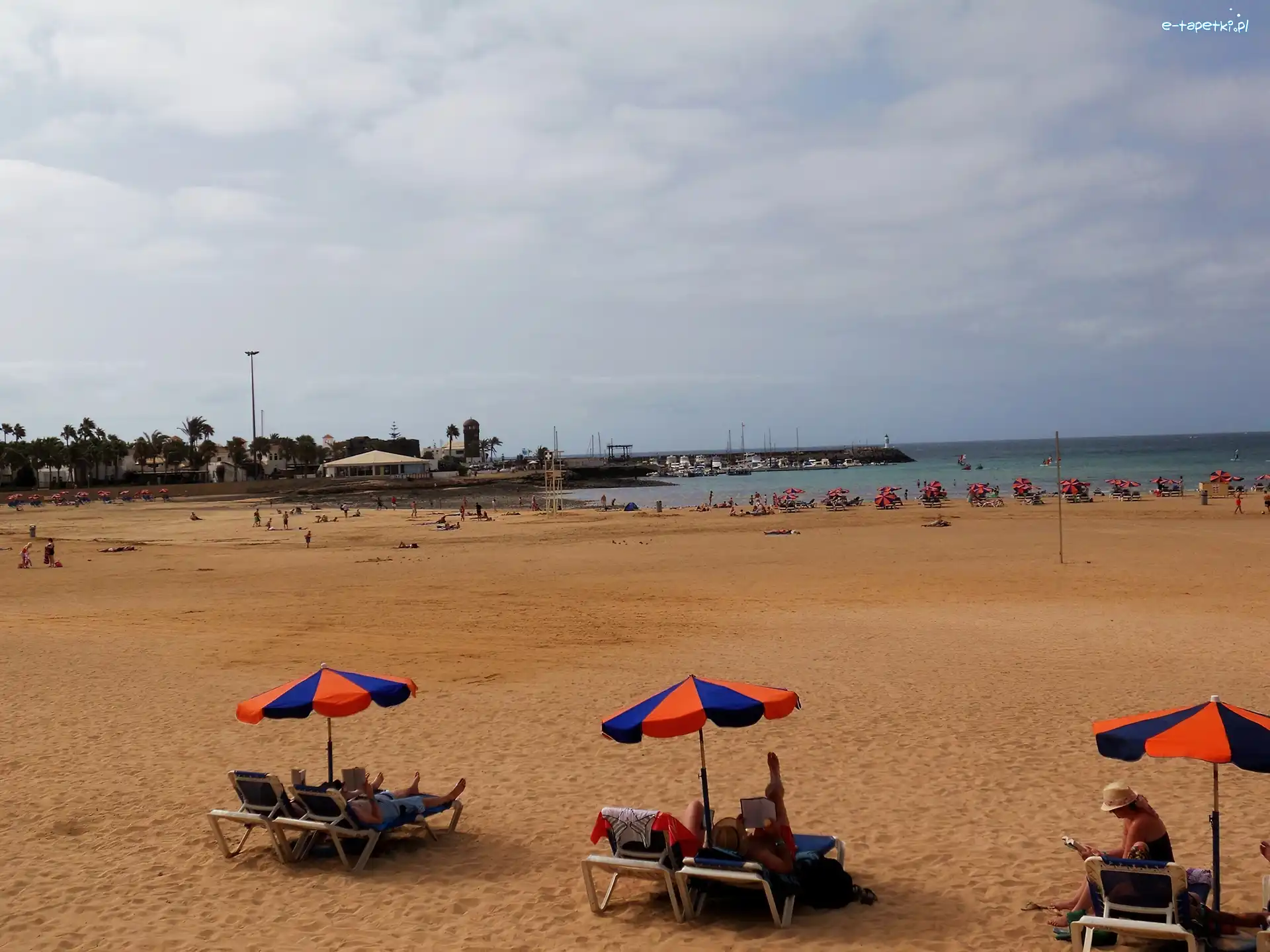 Ocean, Parasolki, Plaża