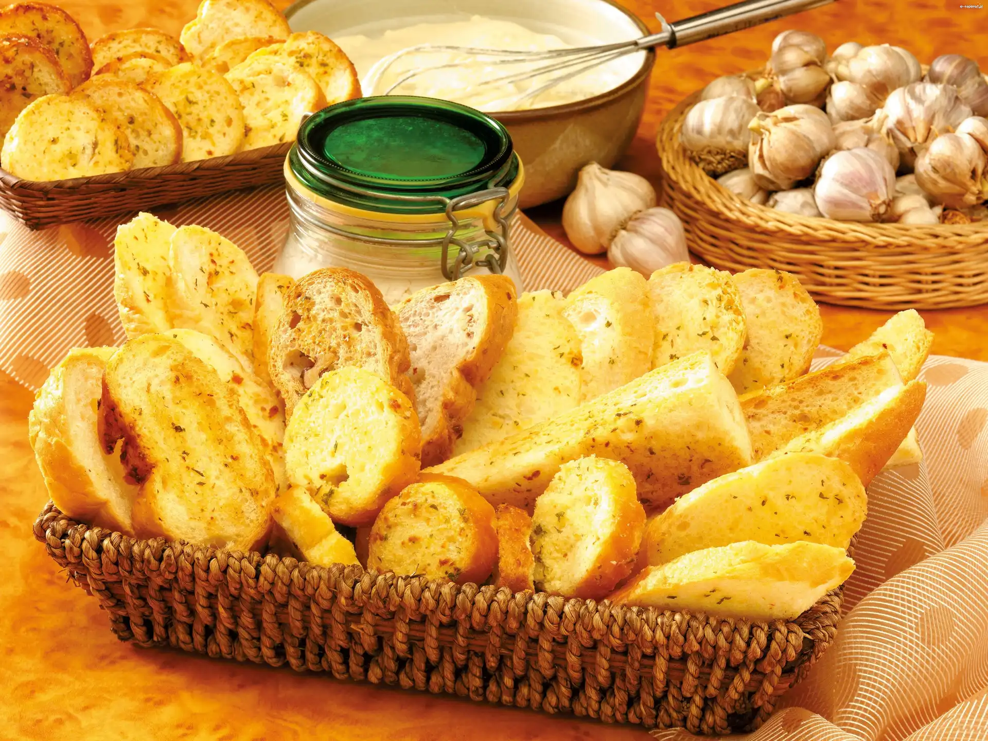 Pokrojona, Tosty, Bagietka, Czosnek, Czosnkowe