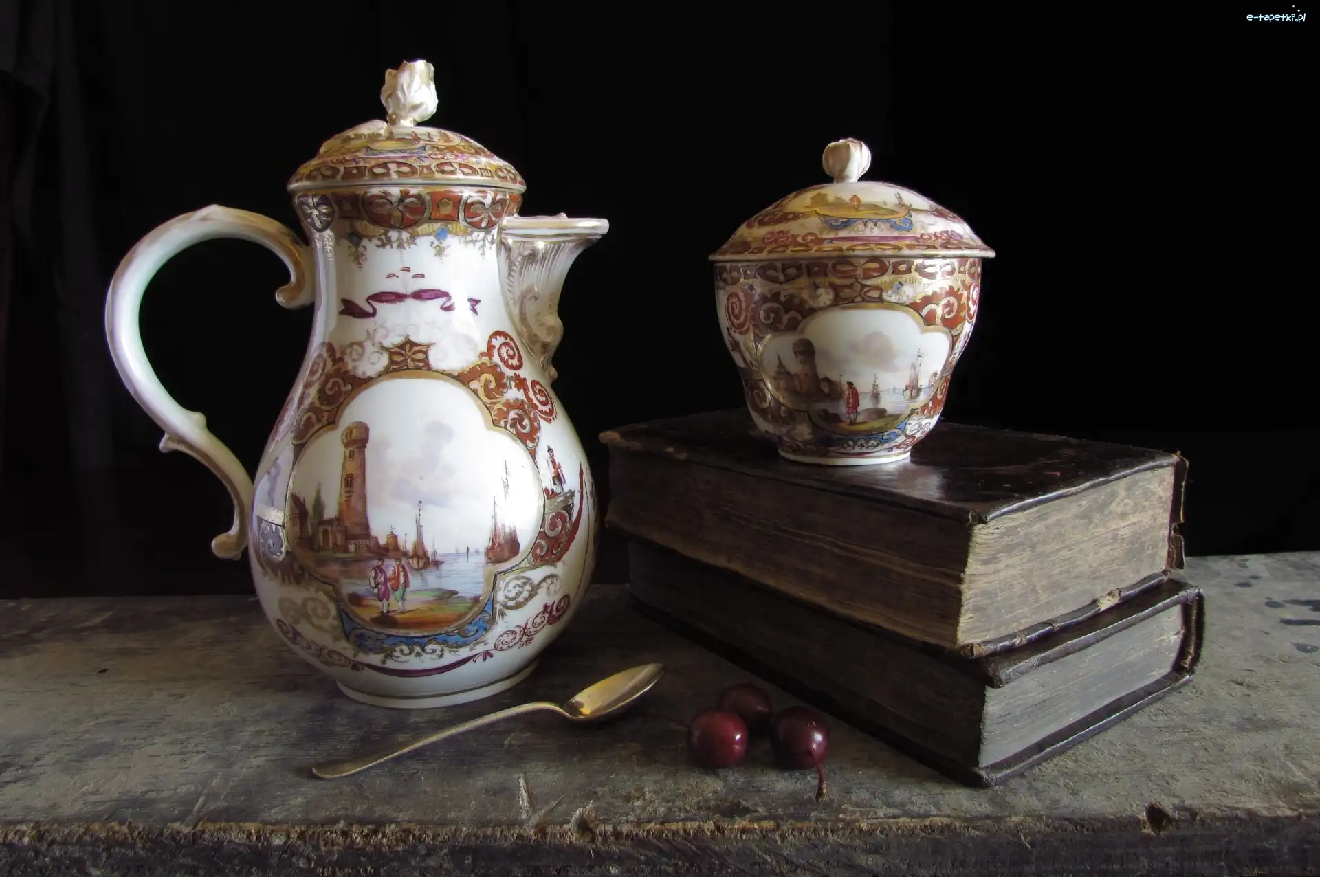 Kompozycja, Książki, Porcelana