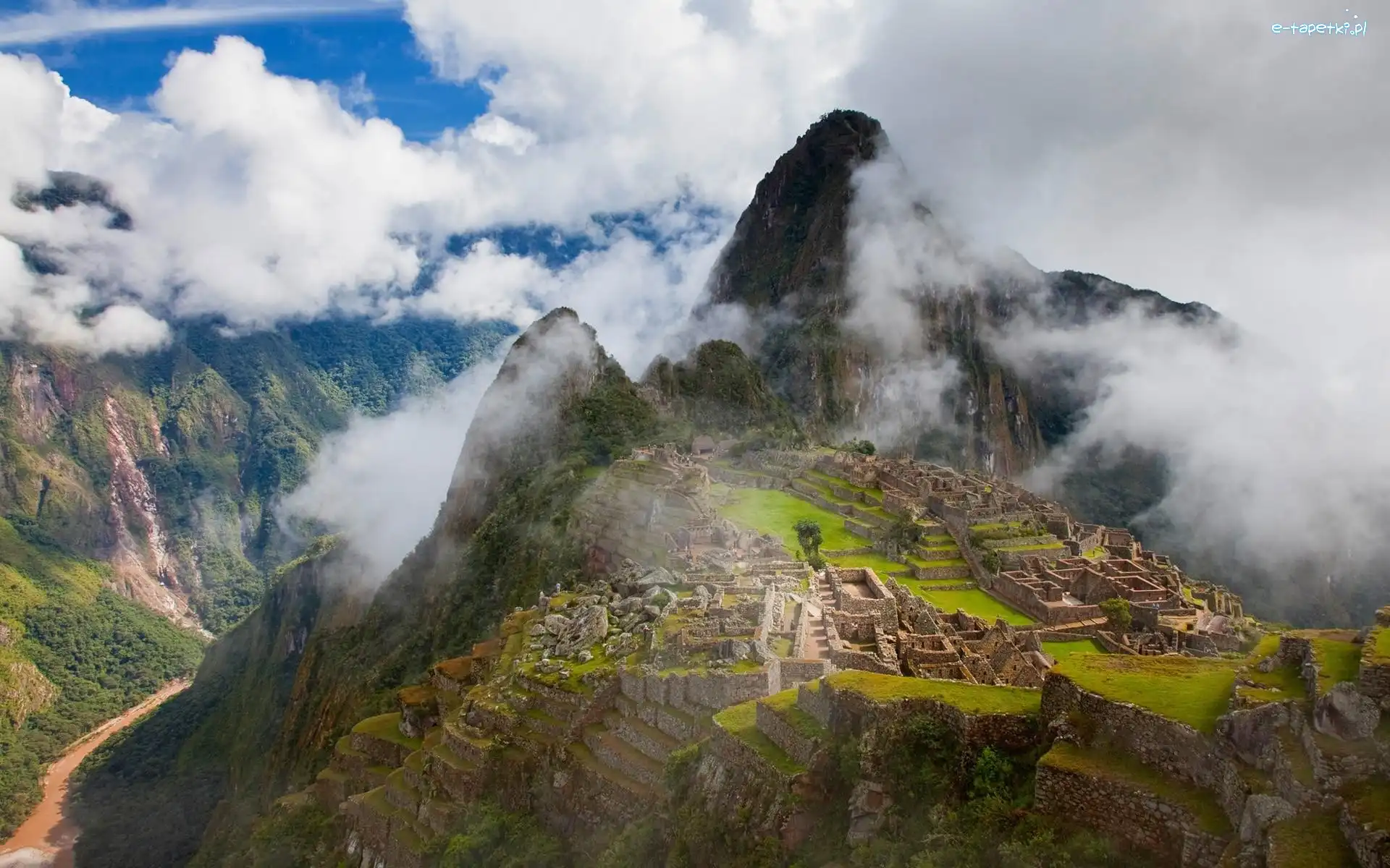 Peru, Ruiny, Machu Picchu, Chmury, Góry