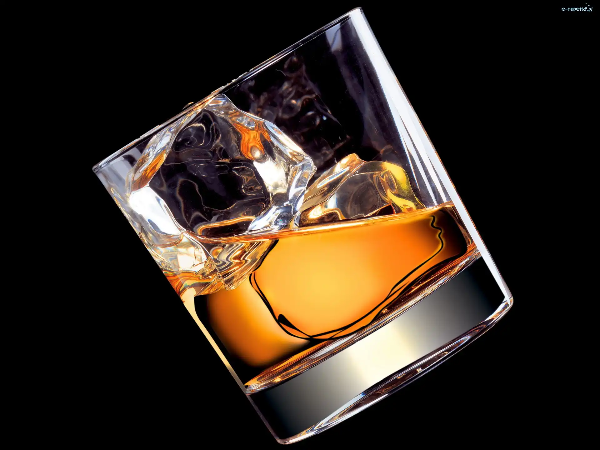 Alkohol, Lód, Whisky, Szklanka