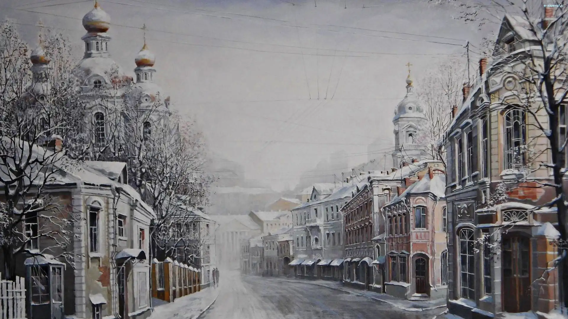 Zima, Ulica, Miasto, Obraz