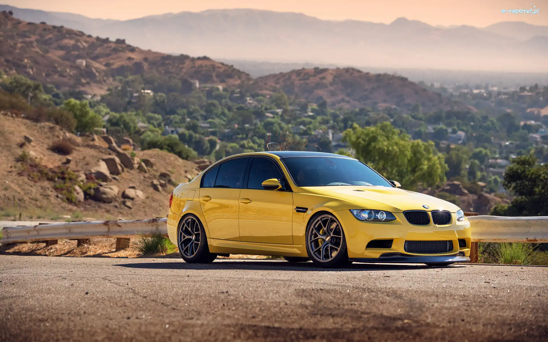 BMW M3, Góry, Droga, Żółte