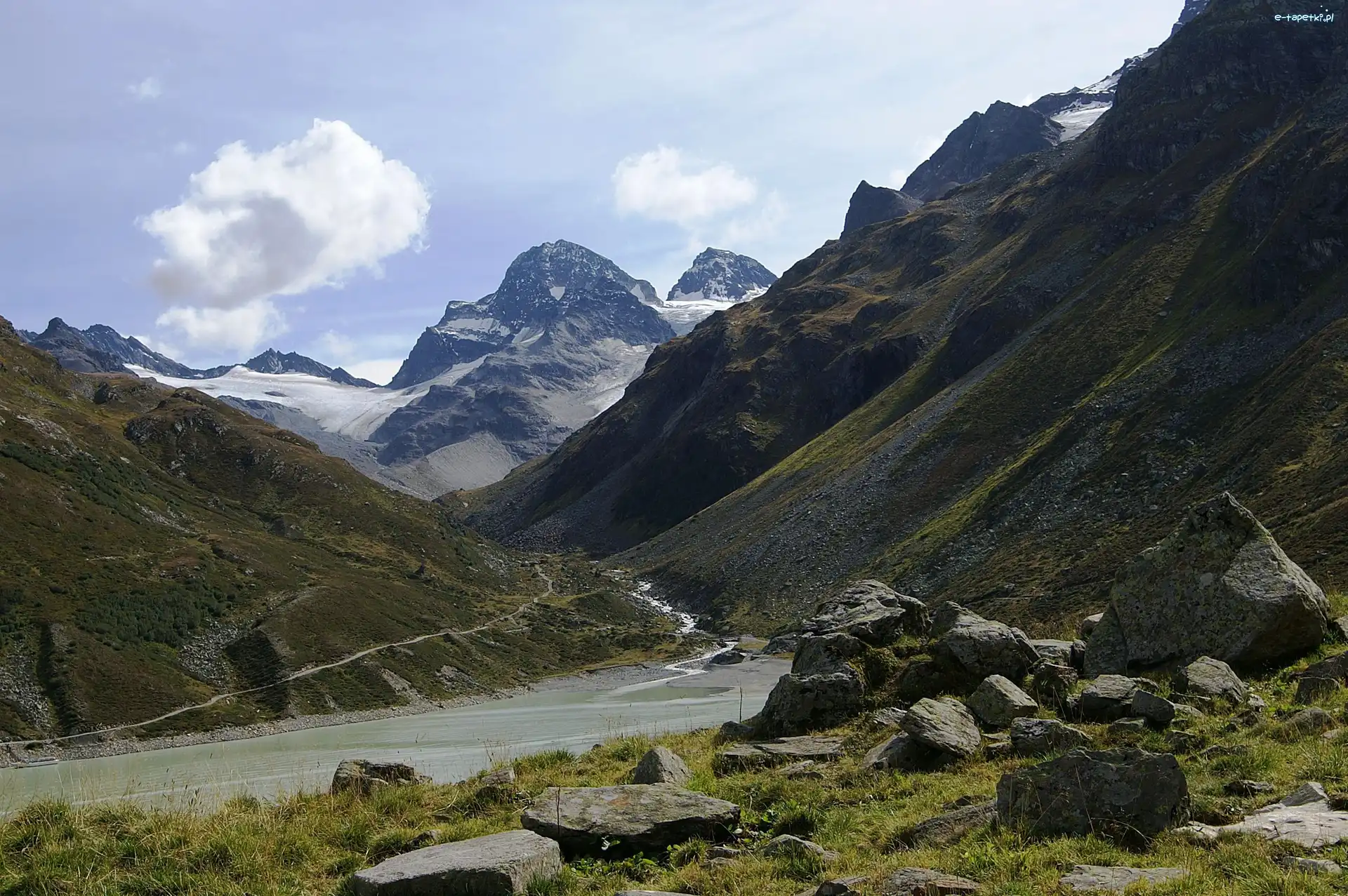 Austria, Kamienie, Góry, Piz Buin