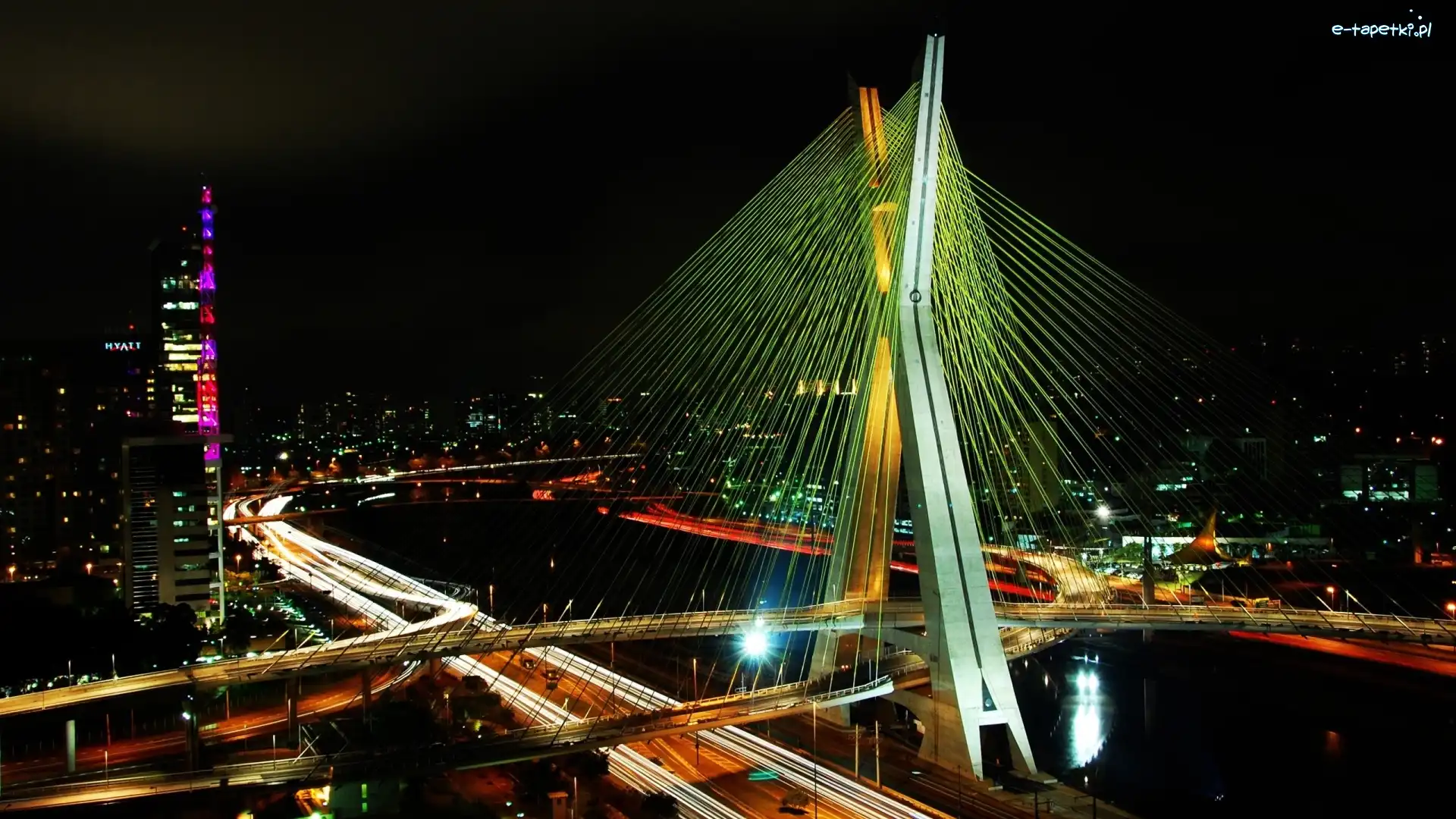 Most, Światła, Noc, Sao Paulo