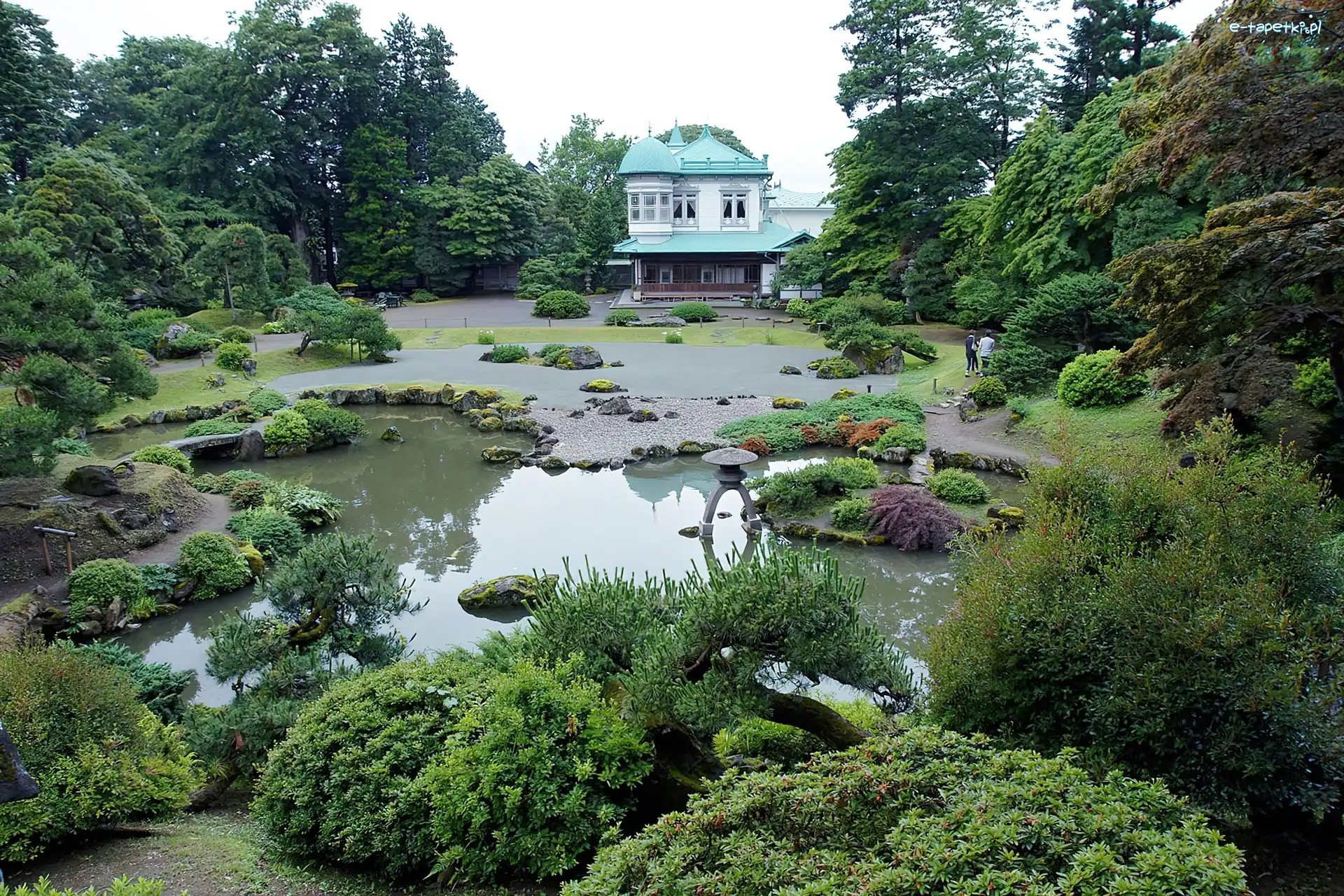 Zieleń, Japoński Domek, Ogród
