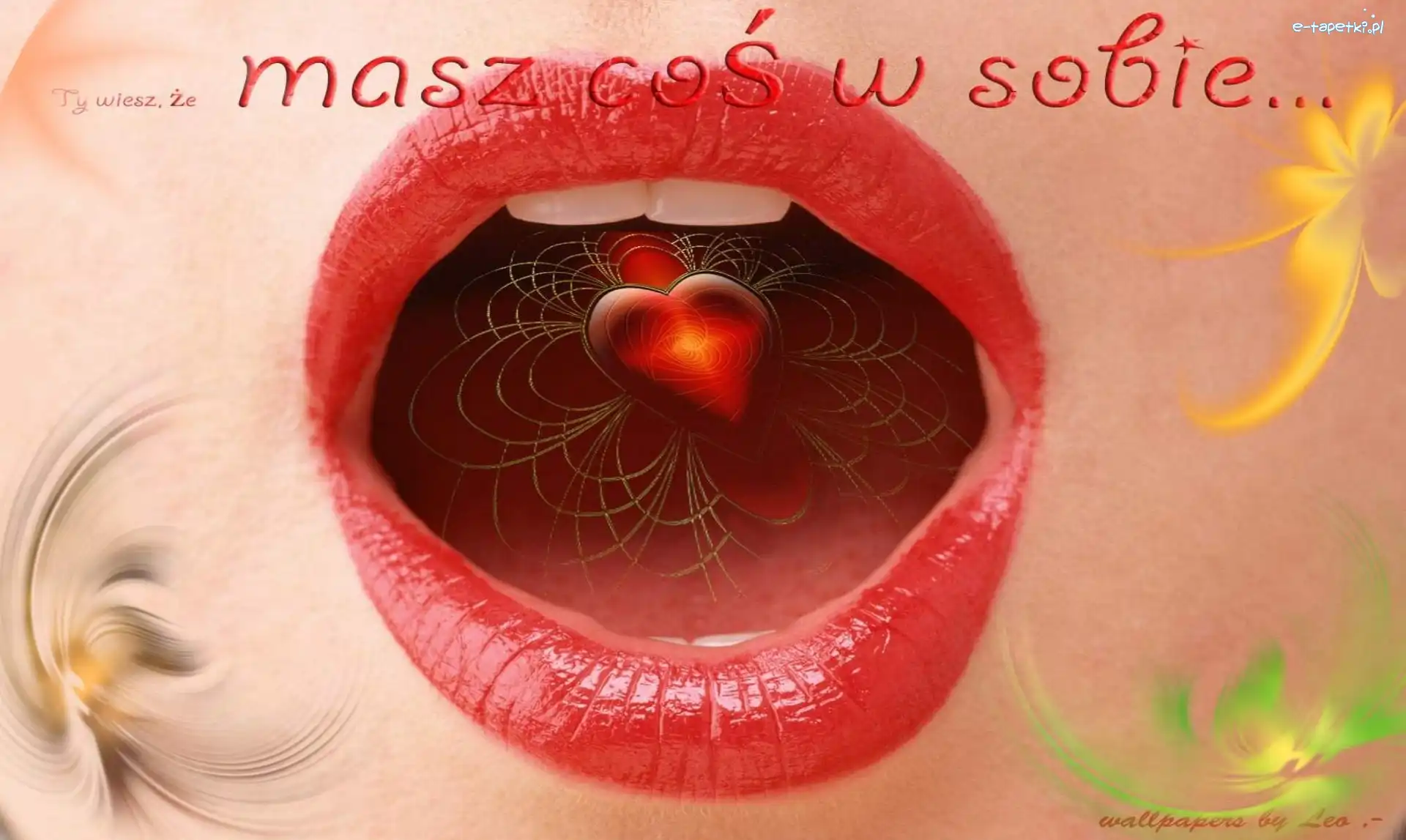 Serce, Napis, Usta