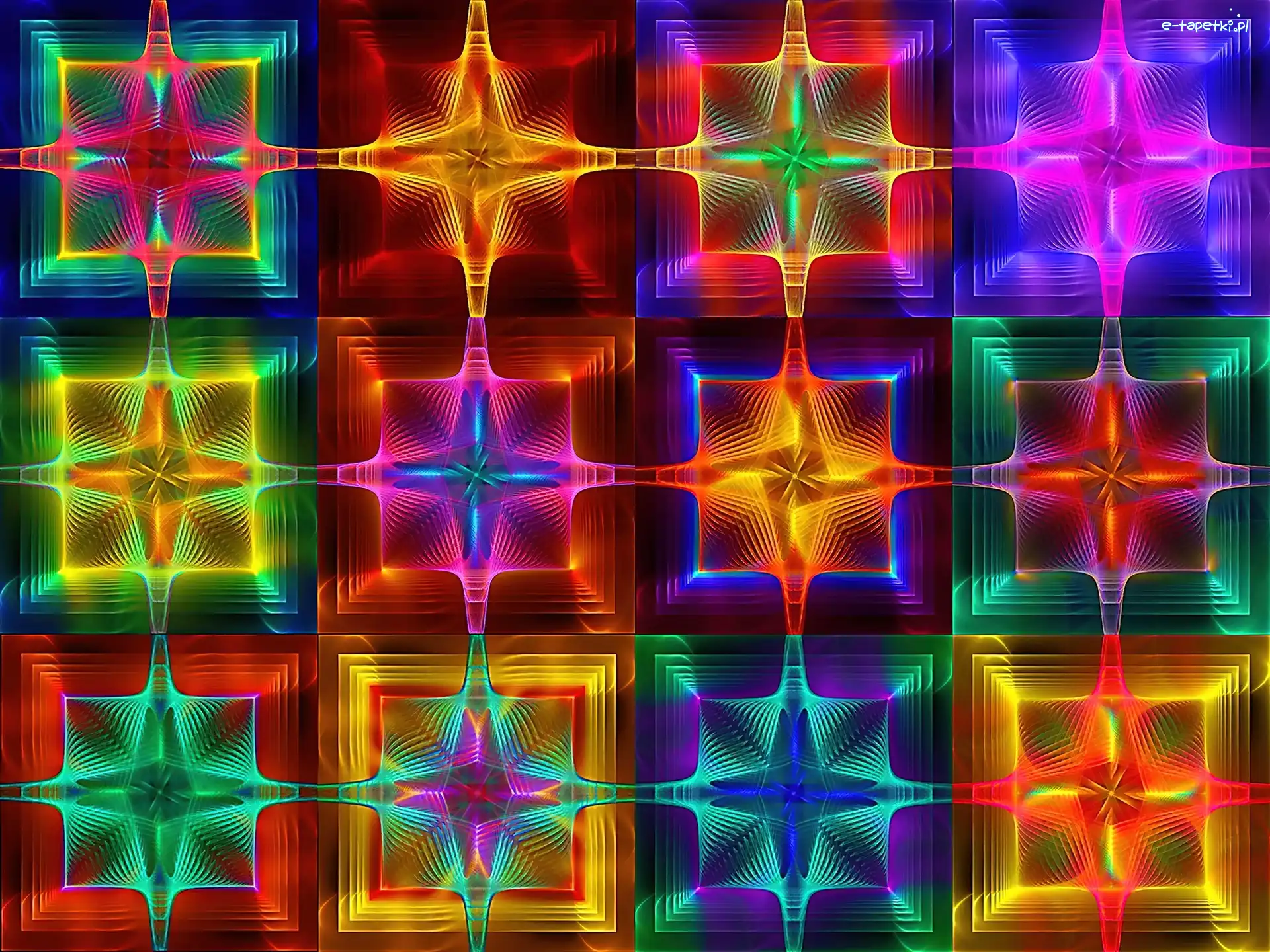 Kolorowe, Grafika, Kwadraty, Abstrakcja