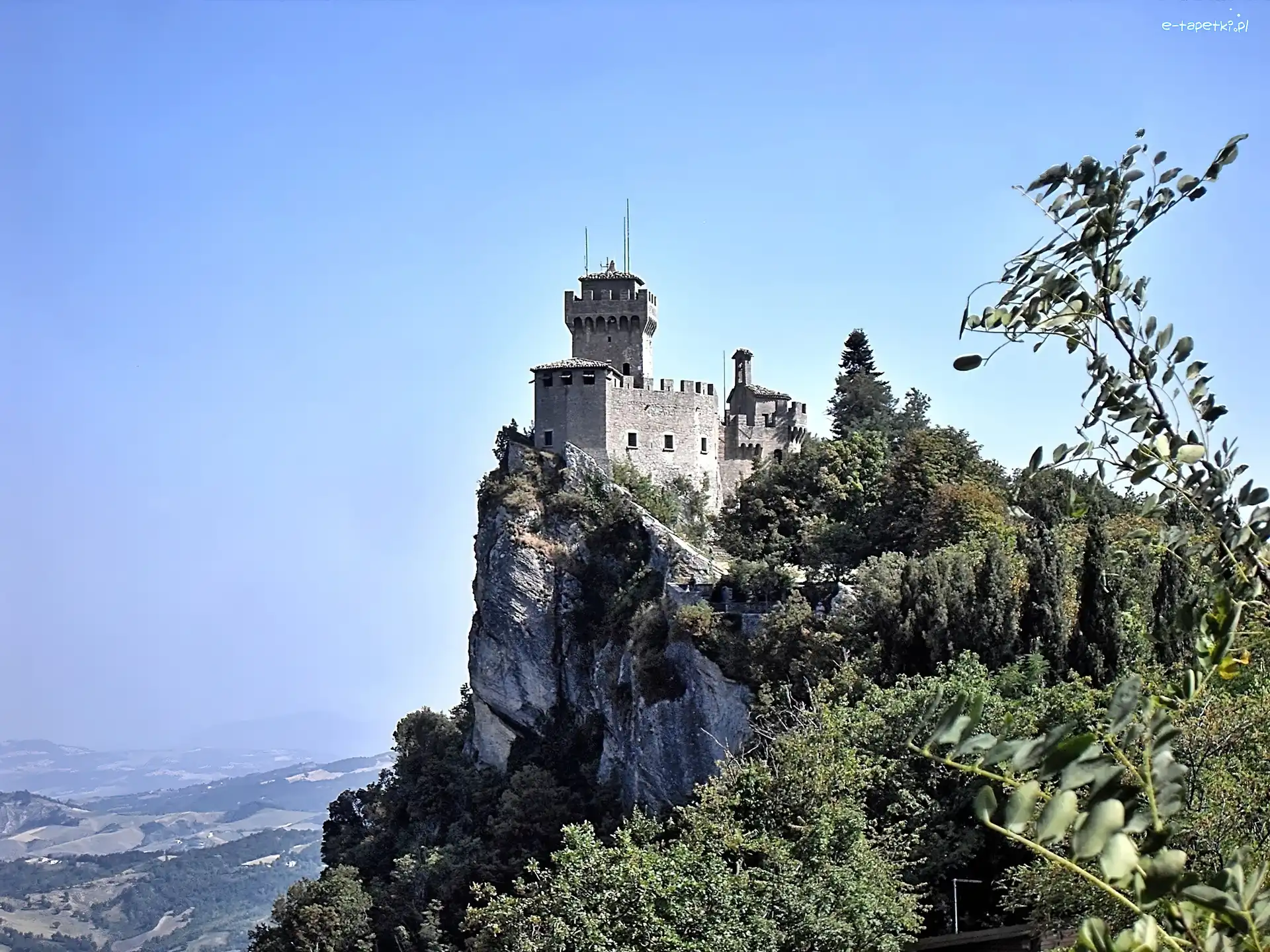 San Marino, Ruiny, Zamek, Akacje, Skały