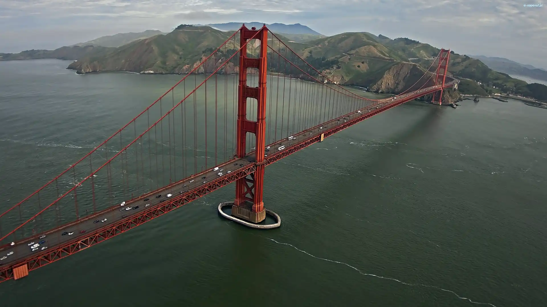 Most, Woda, Golden Gate, San Francisco, Góry