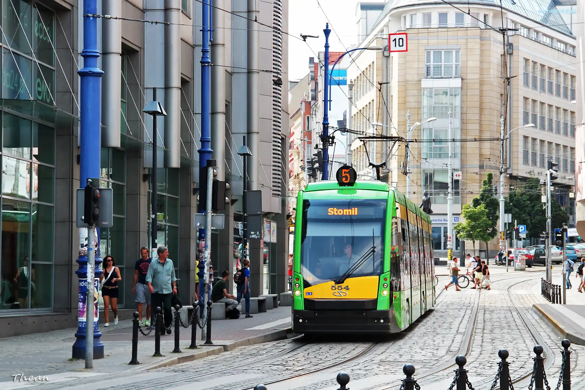 Centrum, Tramwaj, Poznania, Pięć, Numer