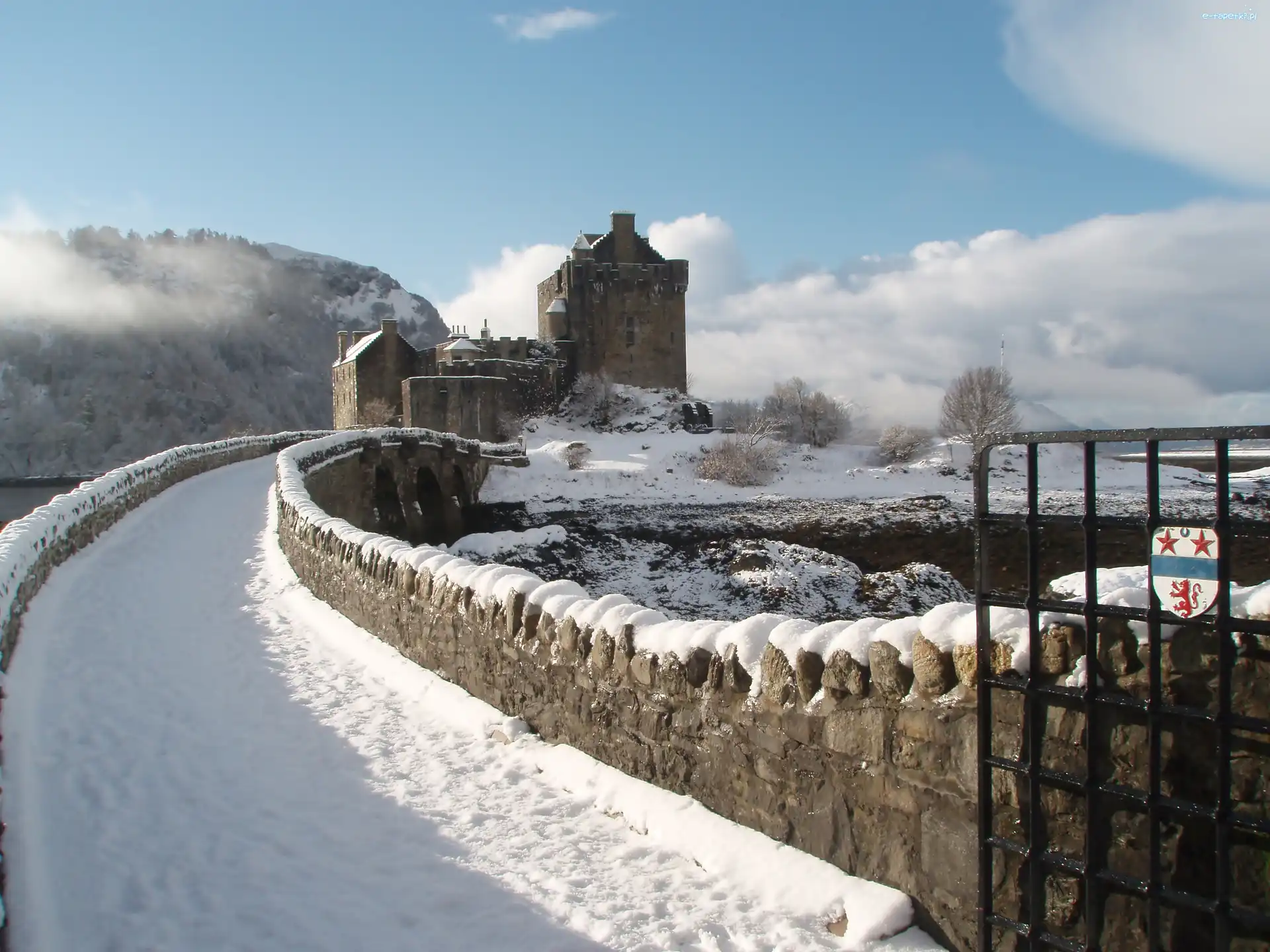 Eilean Donan, Szkocja, Zima, Zamek