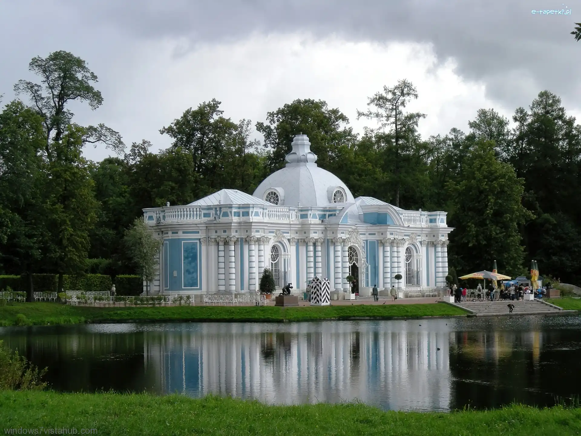 Biała, Restauracja, Budowla, Park, Staw