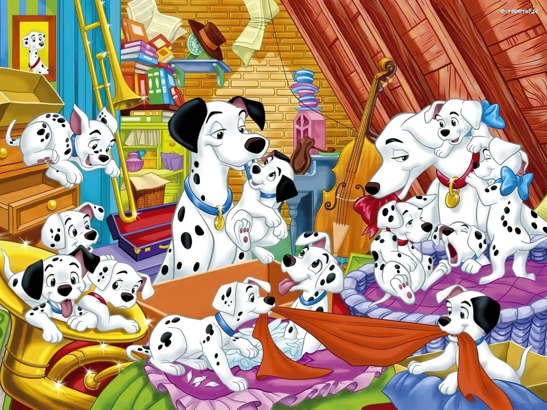 Bajka, One Hundred and One Dalmatians, 101 dalmatyńczyków, Pieski