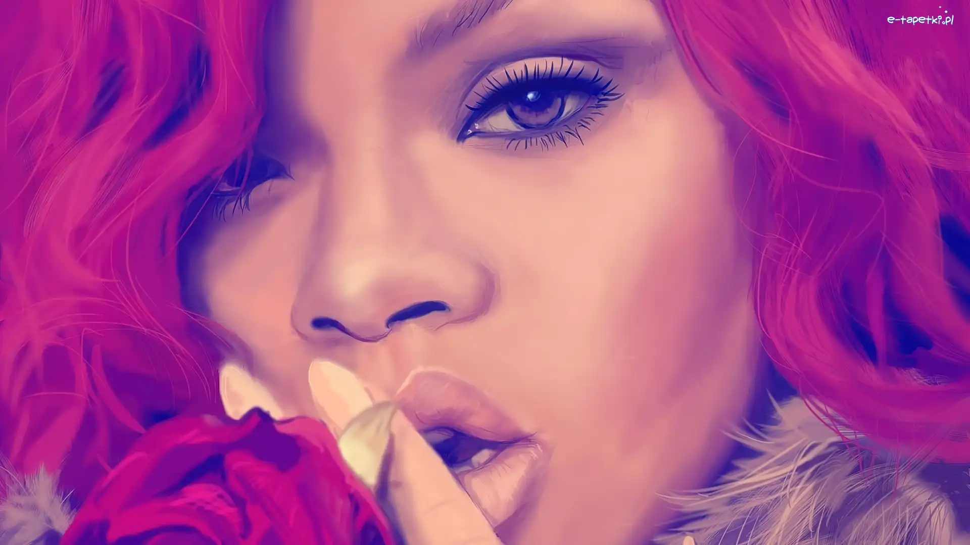 Rihanna, Włosy, Różowe, Piosenkarka