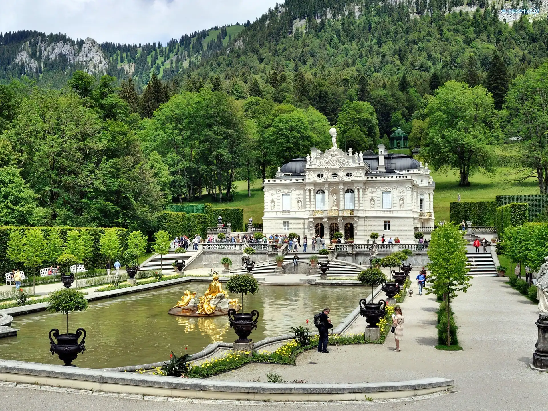 Niemcy, Pałac Linderhof, Park