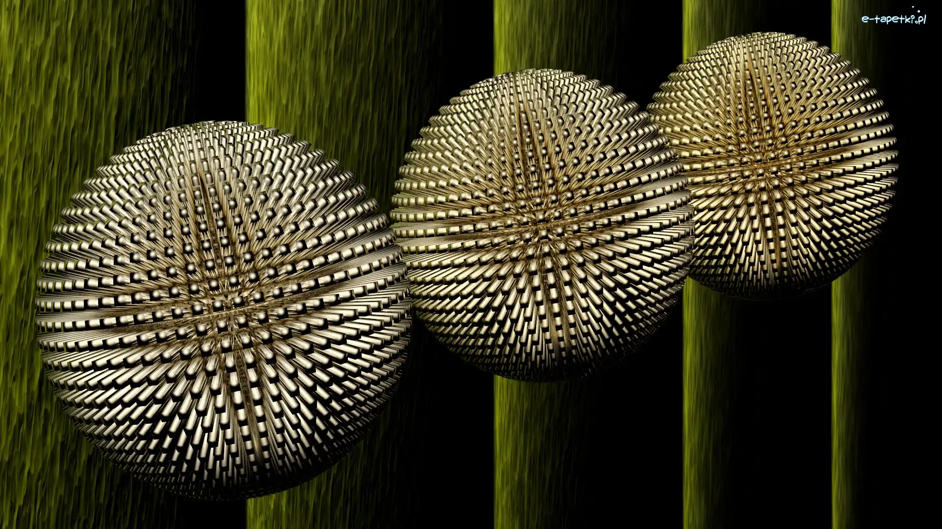 Metaliczne, Grafika 3D, Kule, Abstrakcja