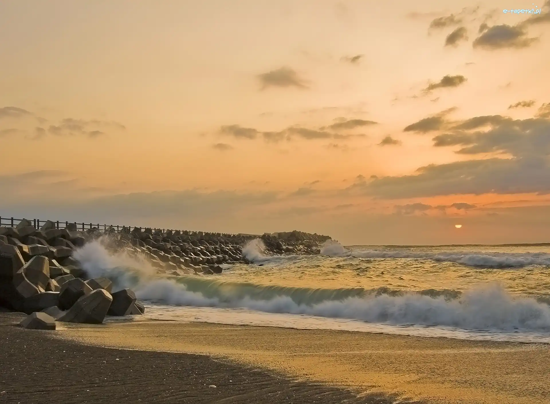 Plaże, Fale, Kamienie, Morze