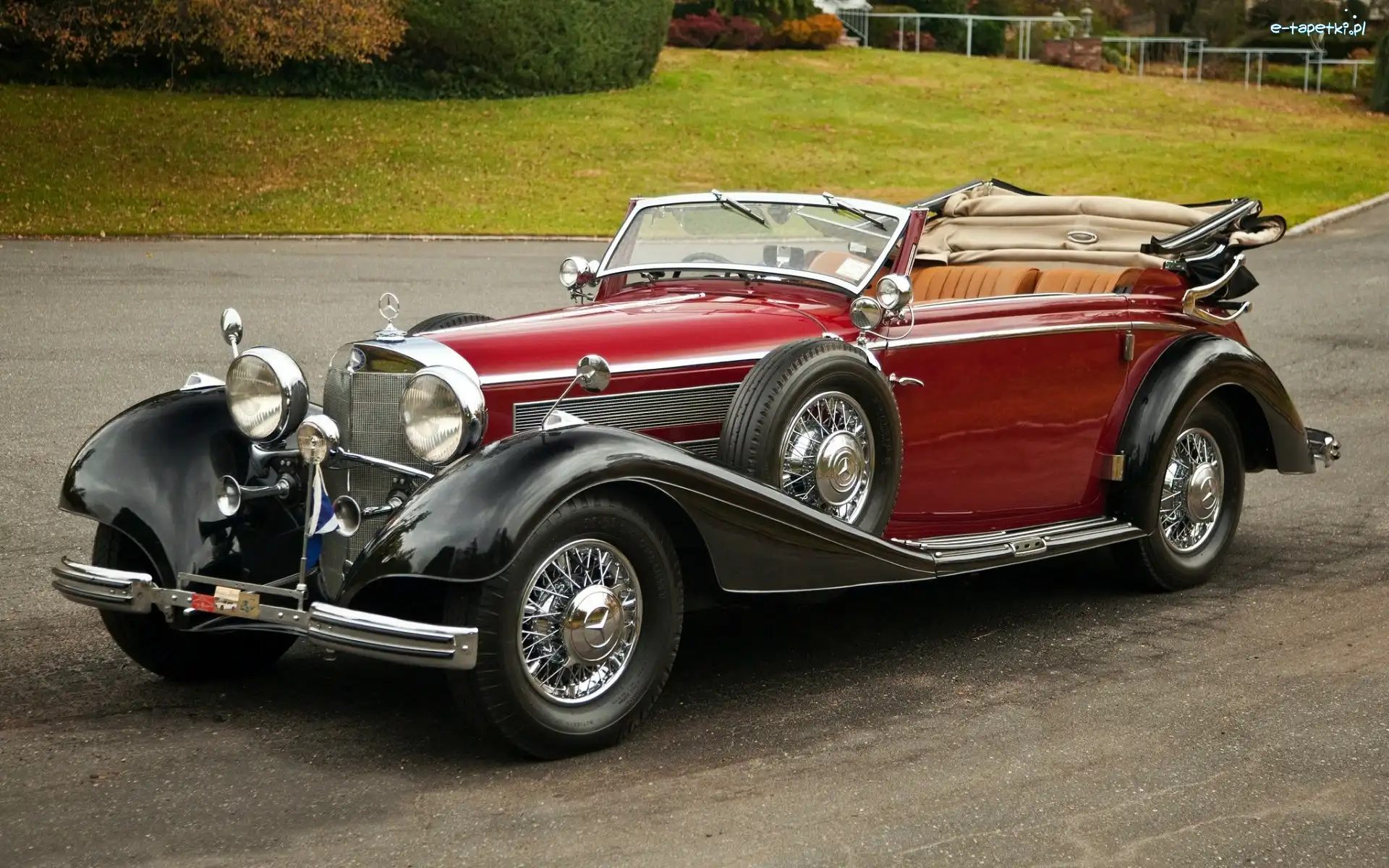 Mercedes, Klasyk, Kabriolet, 1937 Rok, Auto