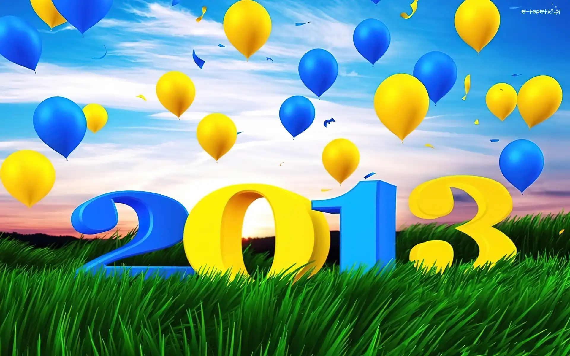 Nowy Rok 2013, Trawa, Balony