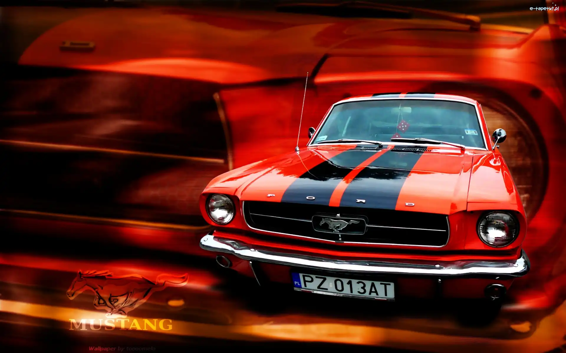 Pomarańczowy, Ford Mustang