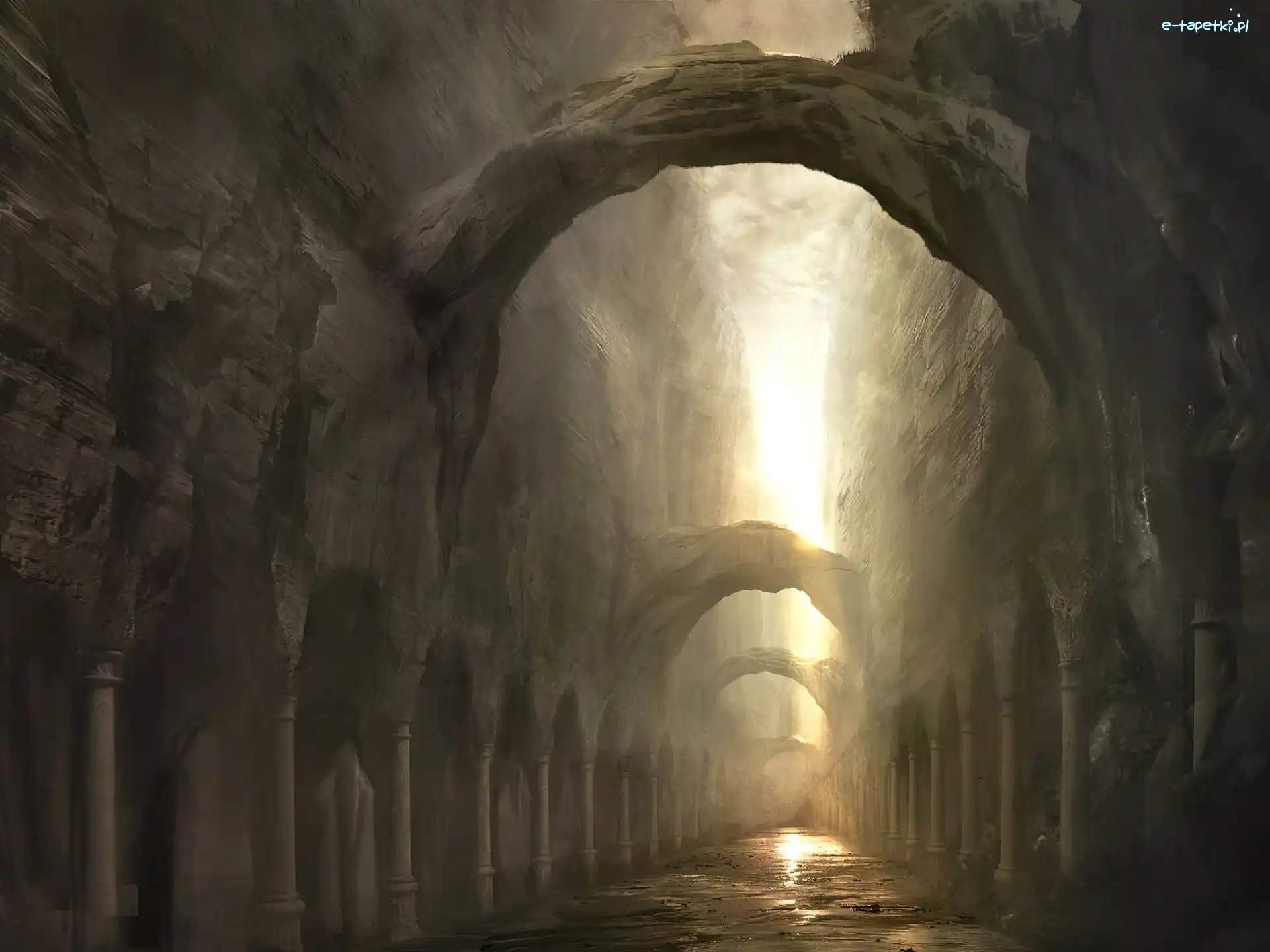 Światło, Skały, Tunel