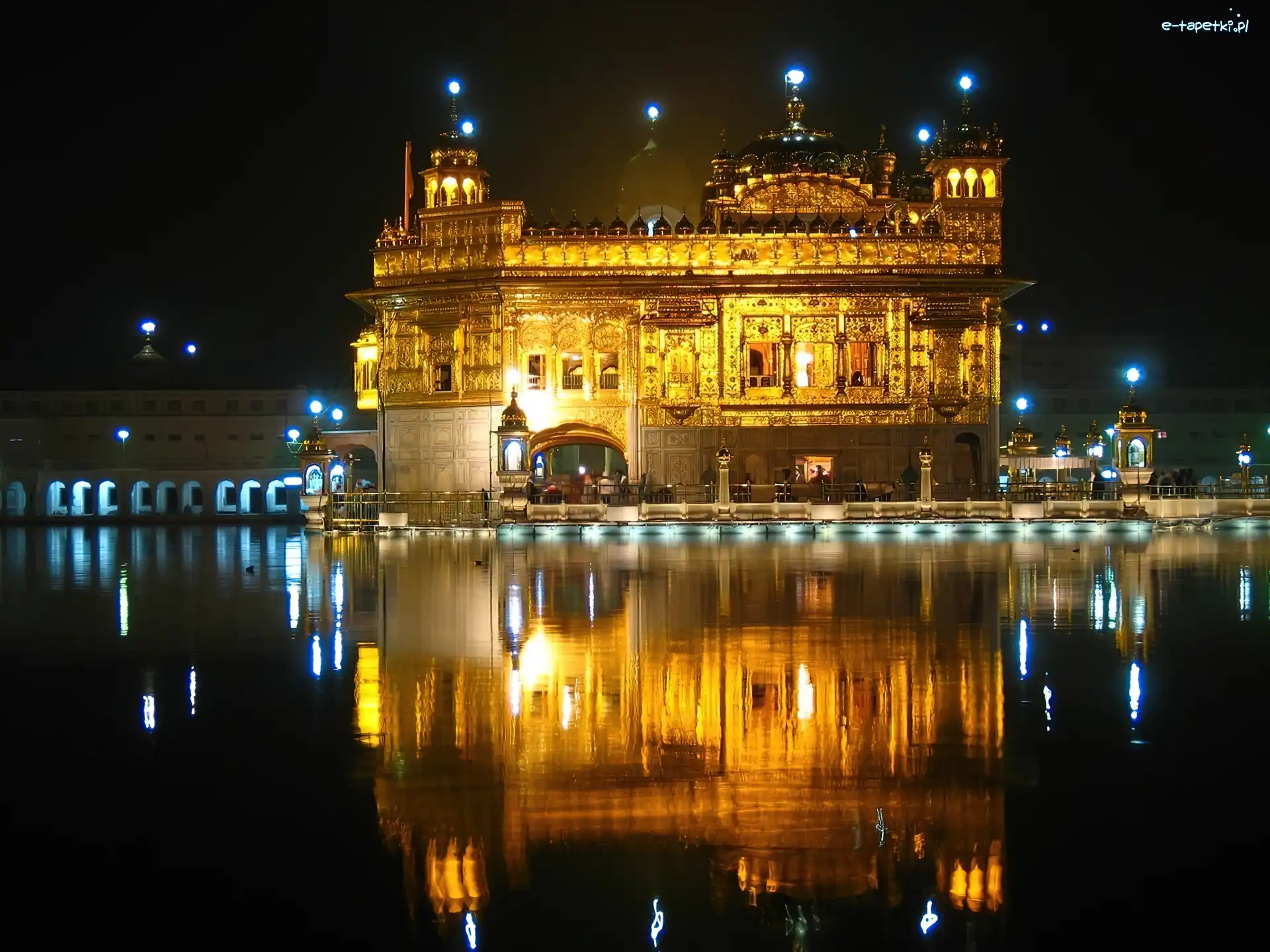 Odbicie, Indie, Noc, Golden Temple