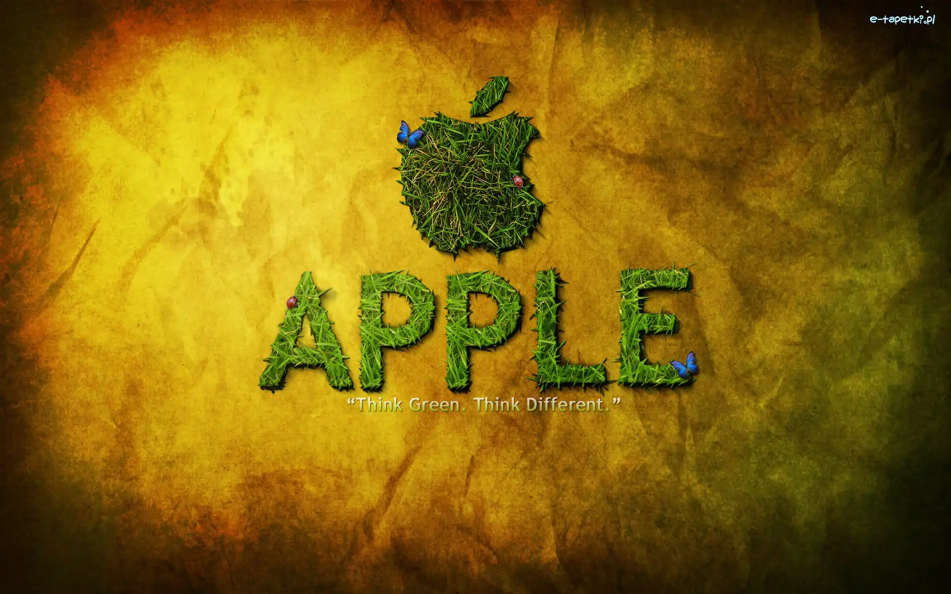 Logo, Trawa, Napis, Apple