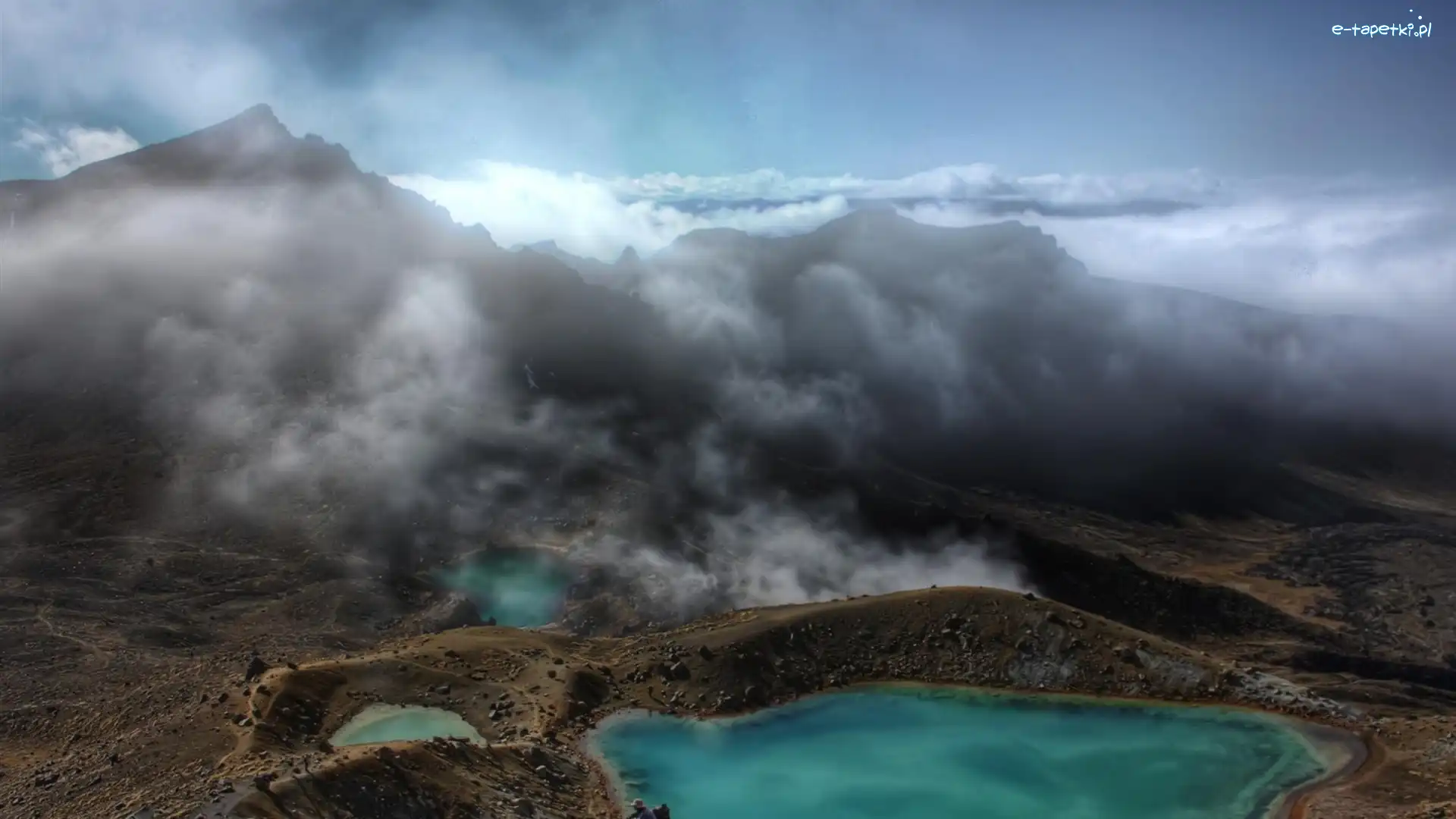 Góry, Nowa Zelandia, Jeziora, Park Narodowy Tongariro