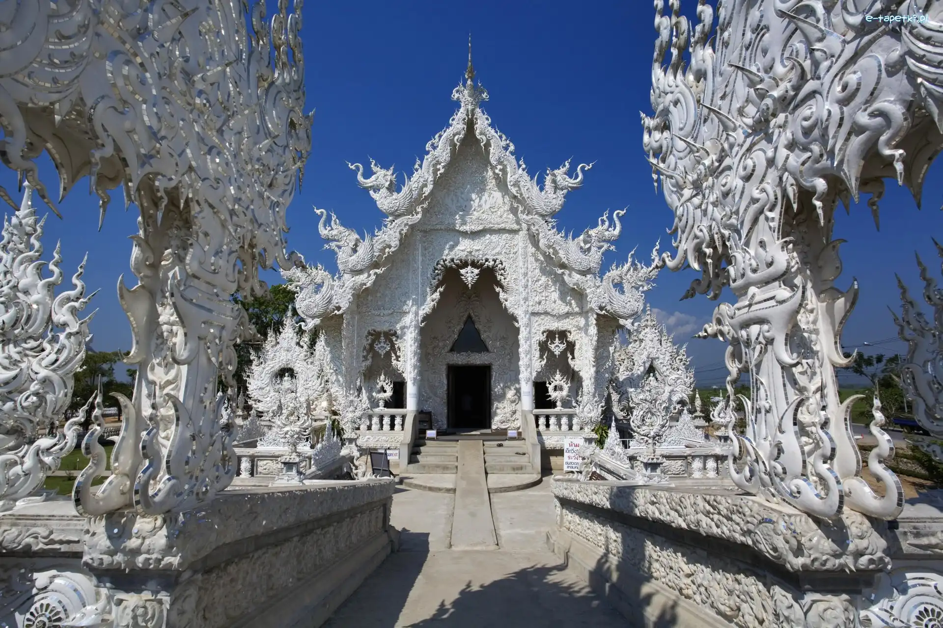 Biała Świątynia, Wat Rong Khun, Buddyjska, Tajlandia, Prowincja Chiang Rai