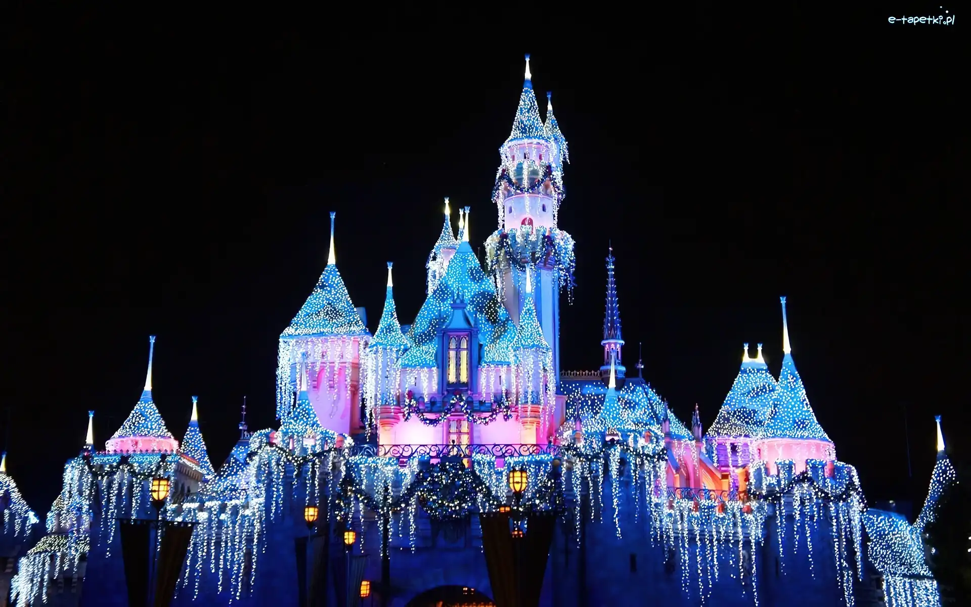 Zamek, Święta, Światła, Disneyland