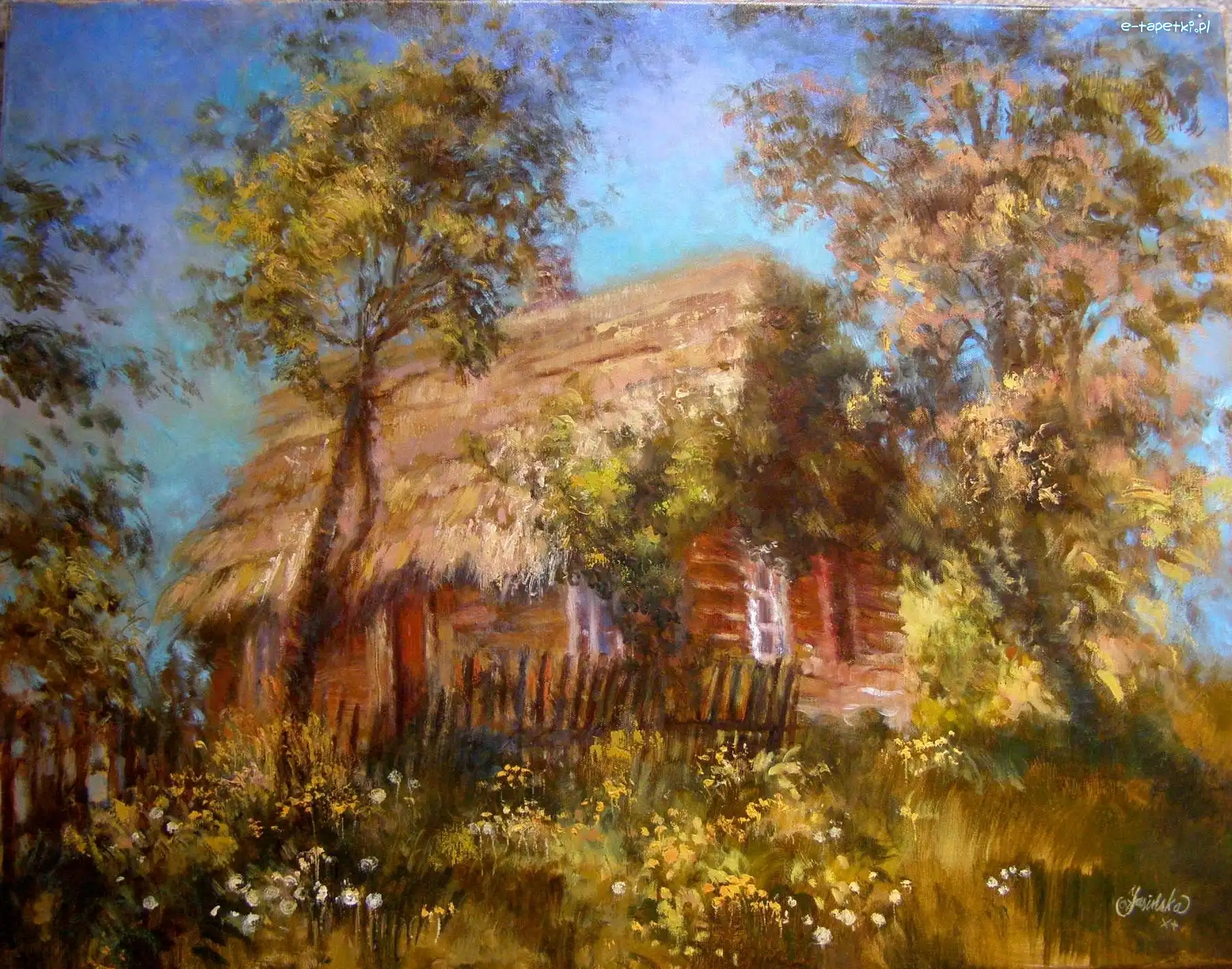 Krystyna Jasińska, Wieś, Chatka, Obraz