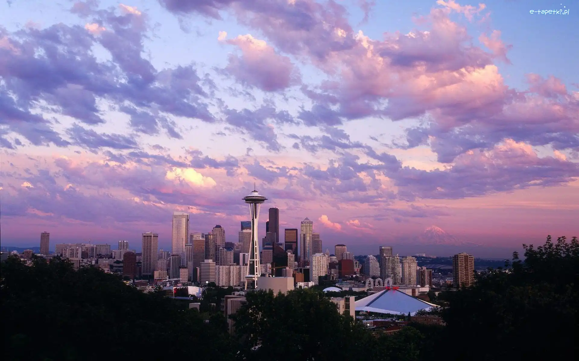 Stany Zjednoczone, Świt, Seattle, Space Needle, Wieża