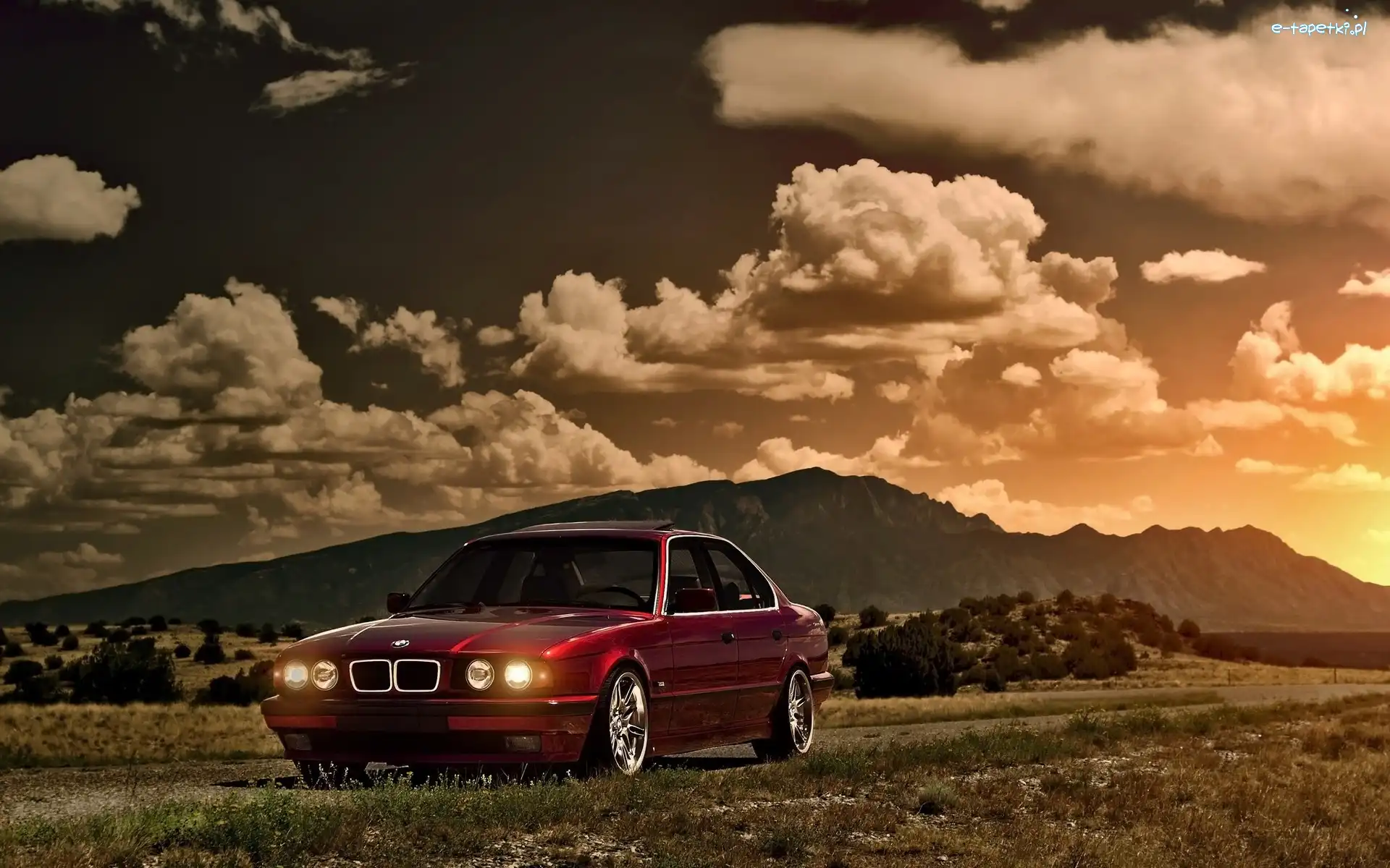 Chmury, Bmw, Bordowe, Góry