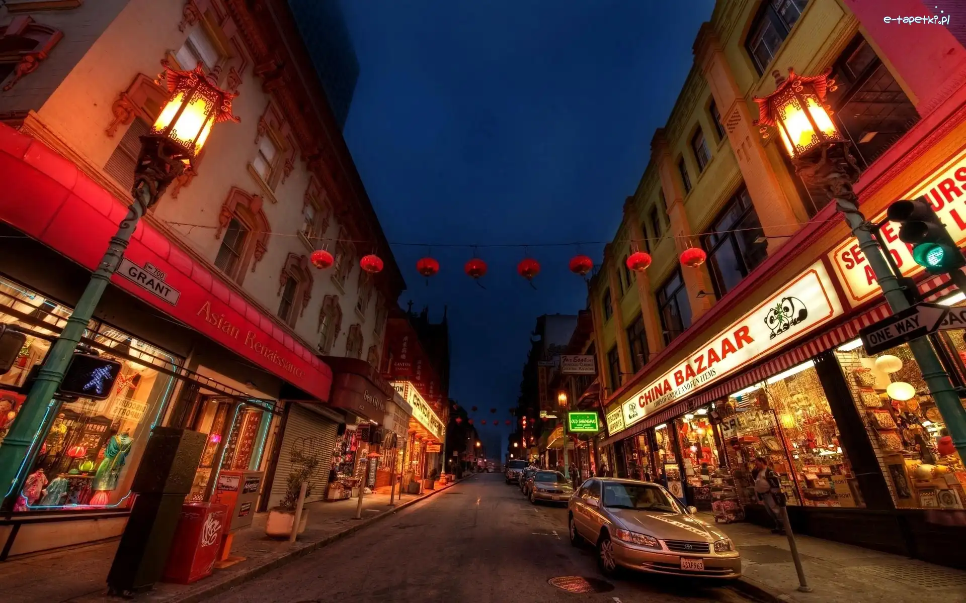 Domy, Samochody, Ulica, Chinatown