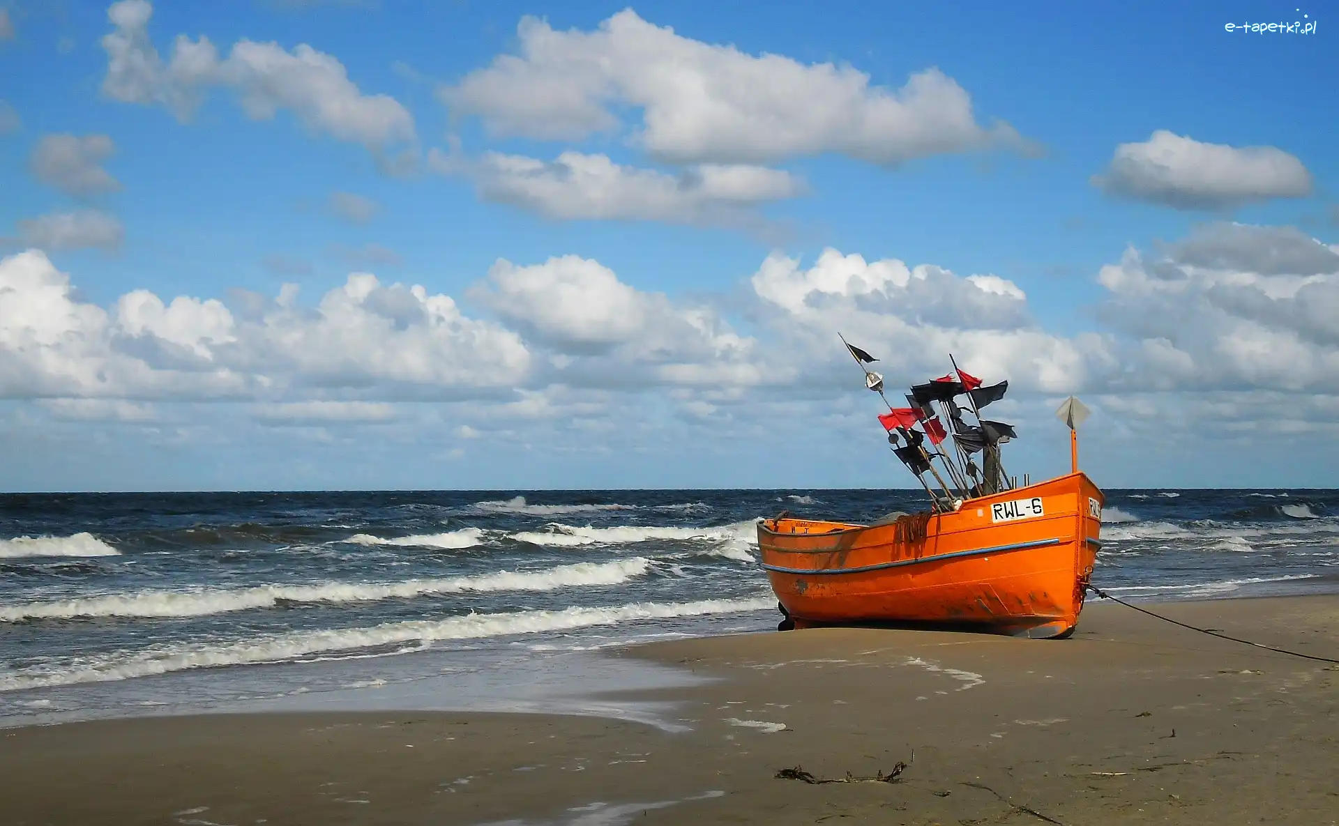 Kuter, Plaża, Morze