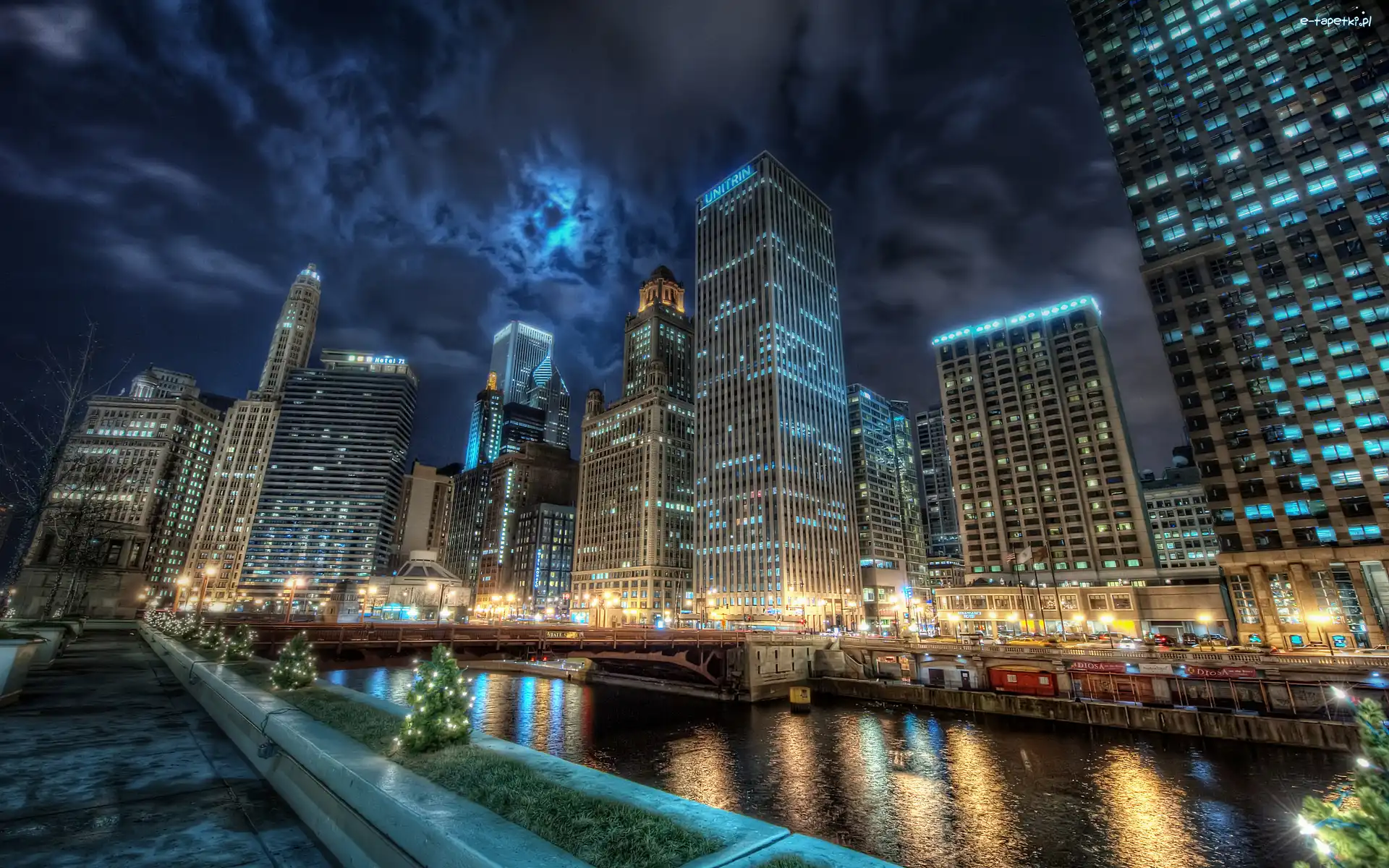 Światła, Nocą, Chicago