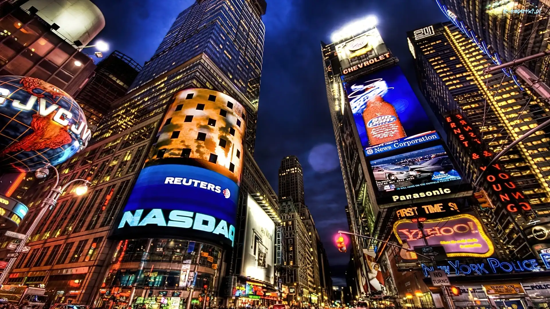 Neony, Nowy Jork, Wieżowce, Times Square